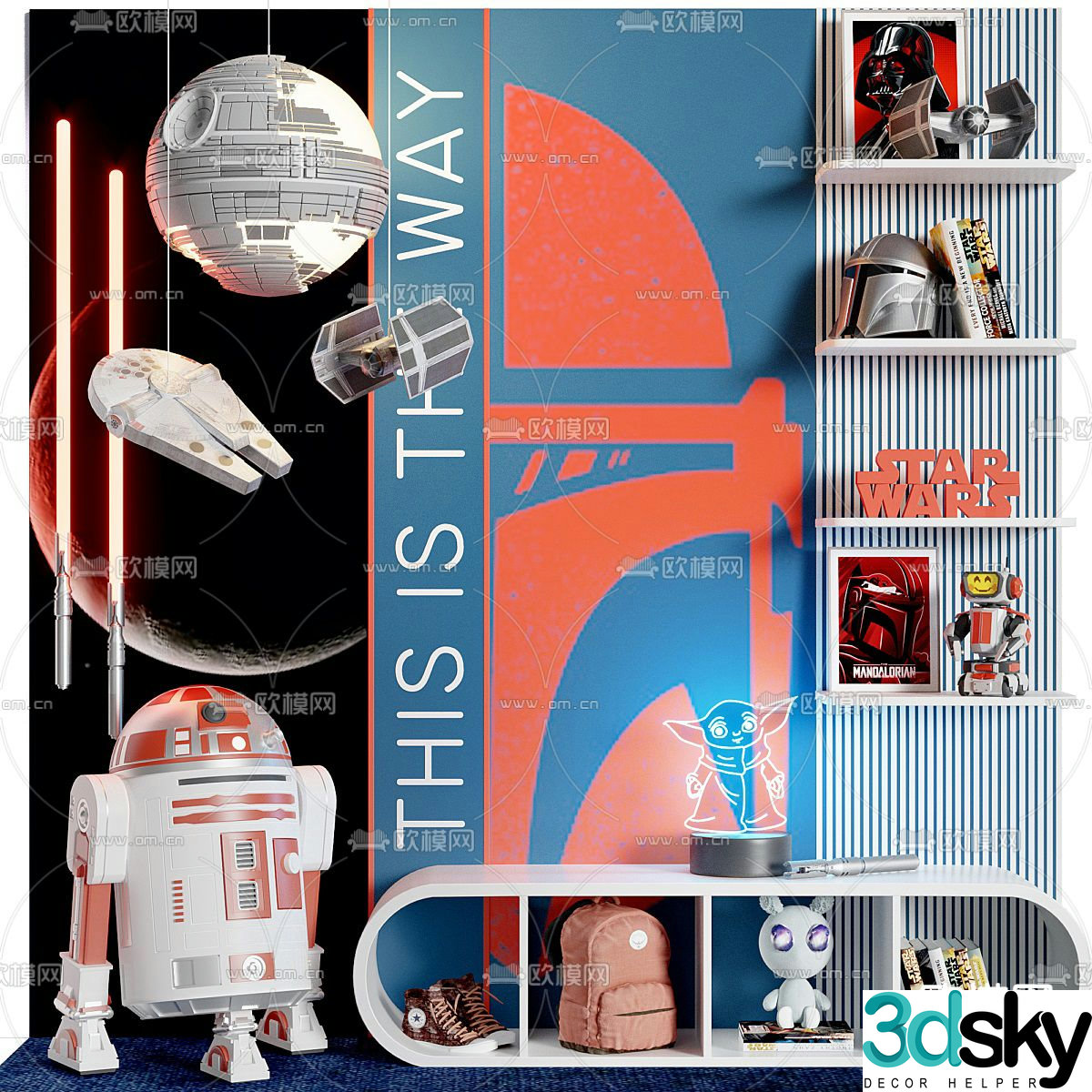Star Wars accessories trendy toys 3d model