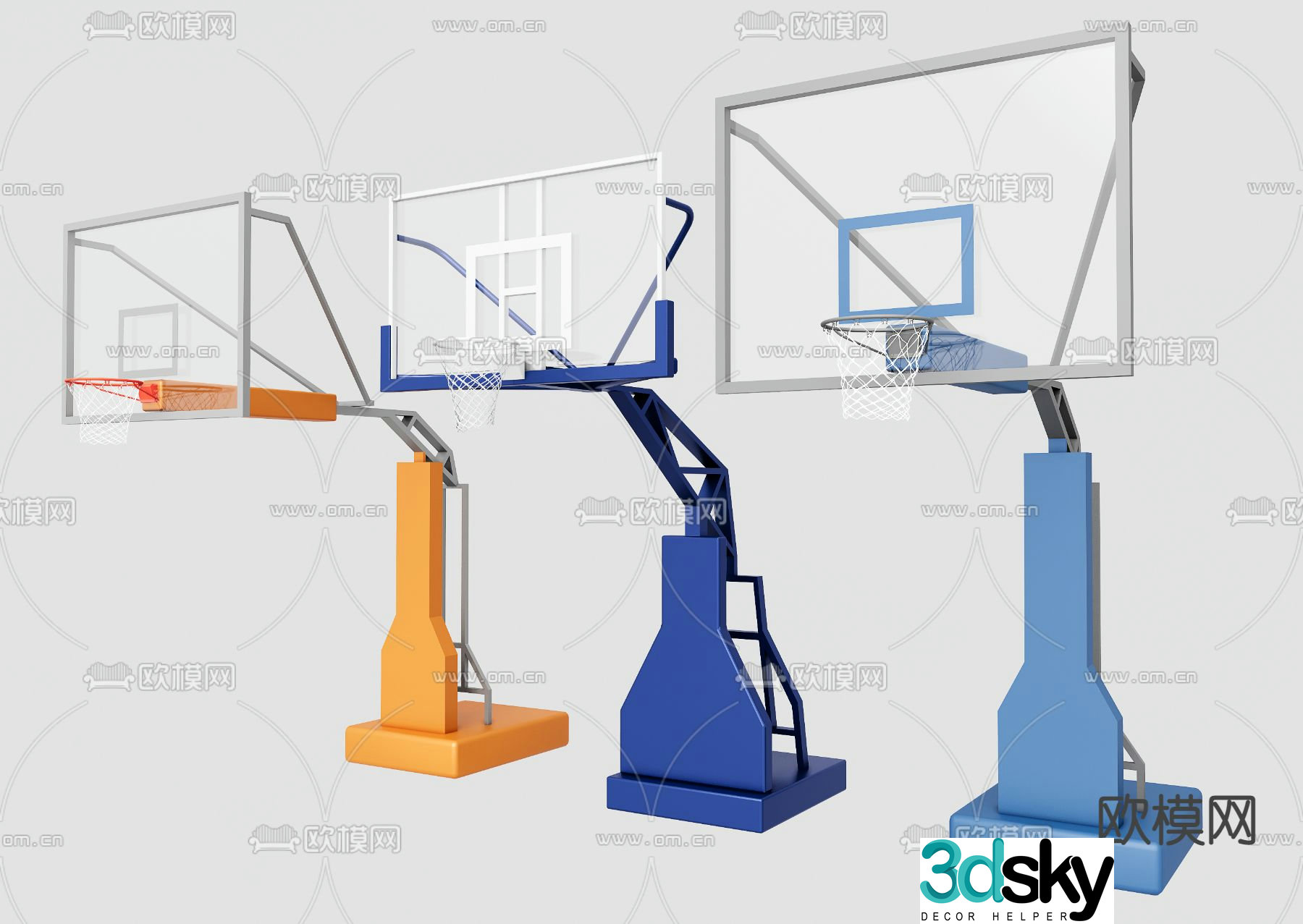 Basketball stand 3d model