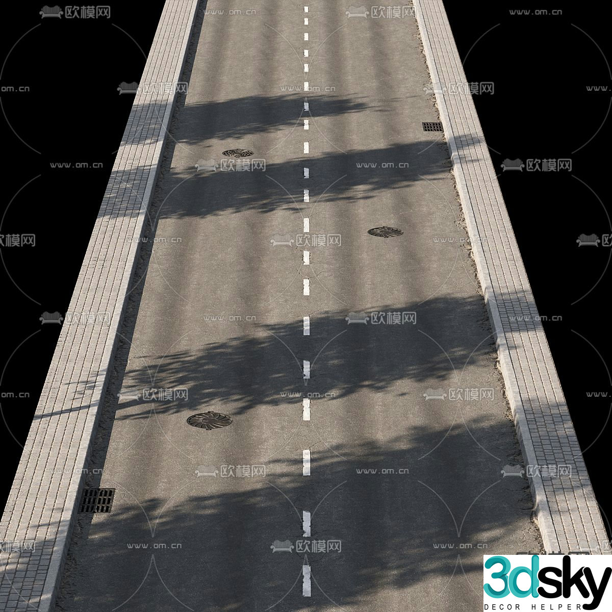 city ​​highway road 3d model