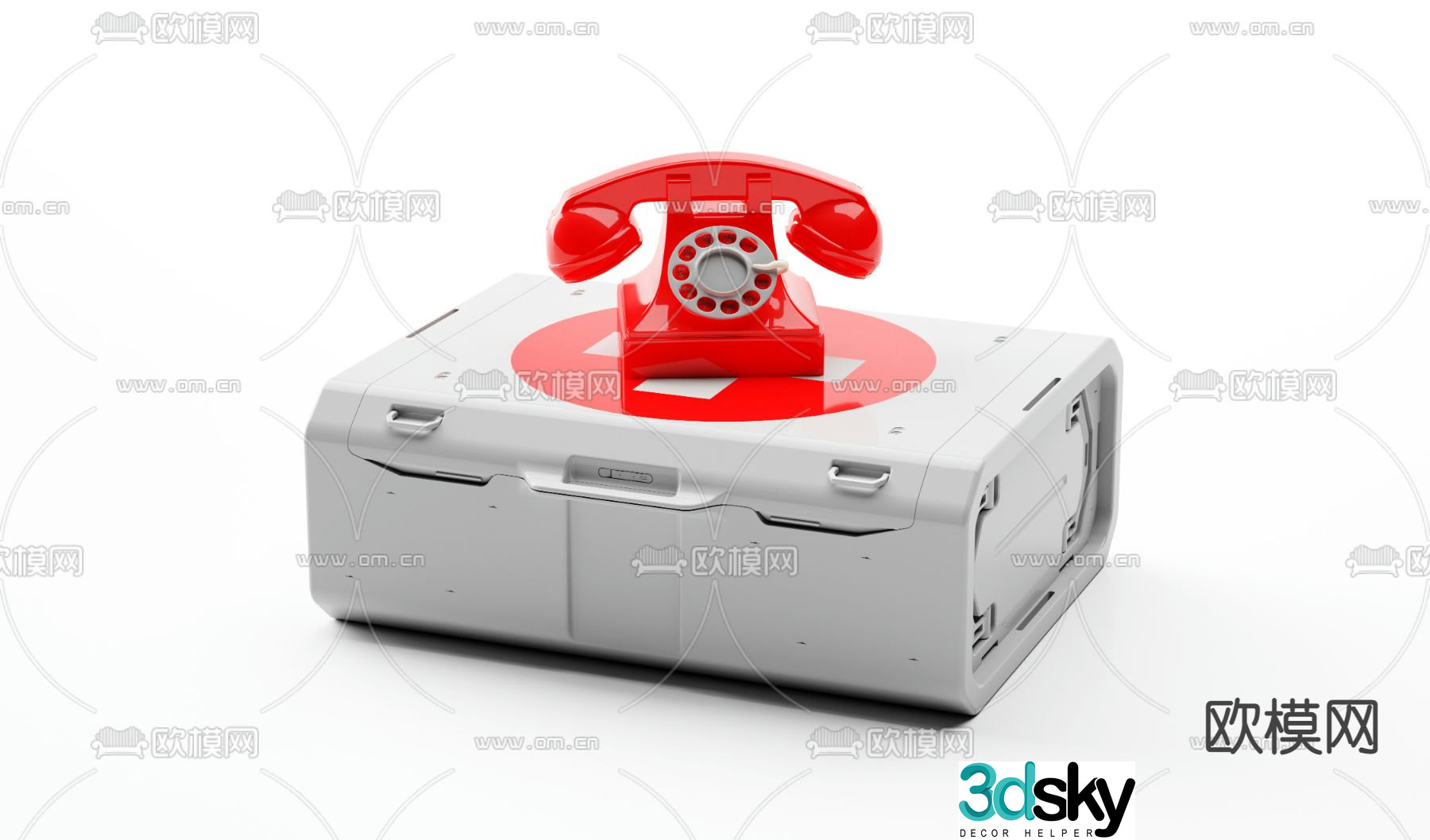 Telephone medical kit 3d model