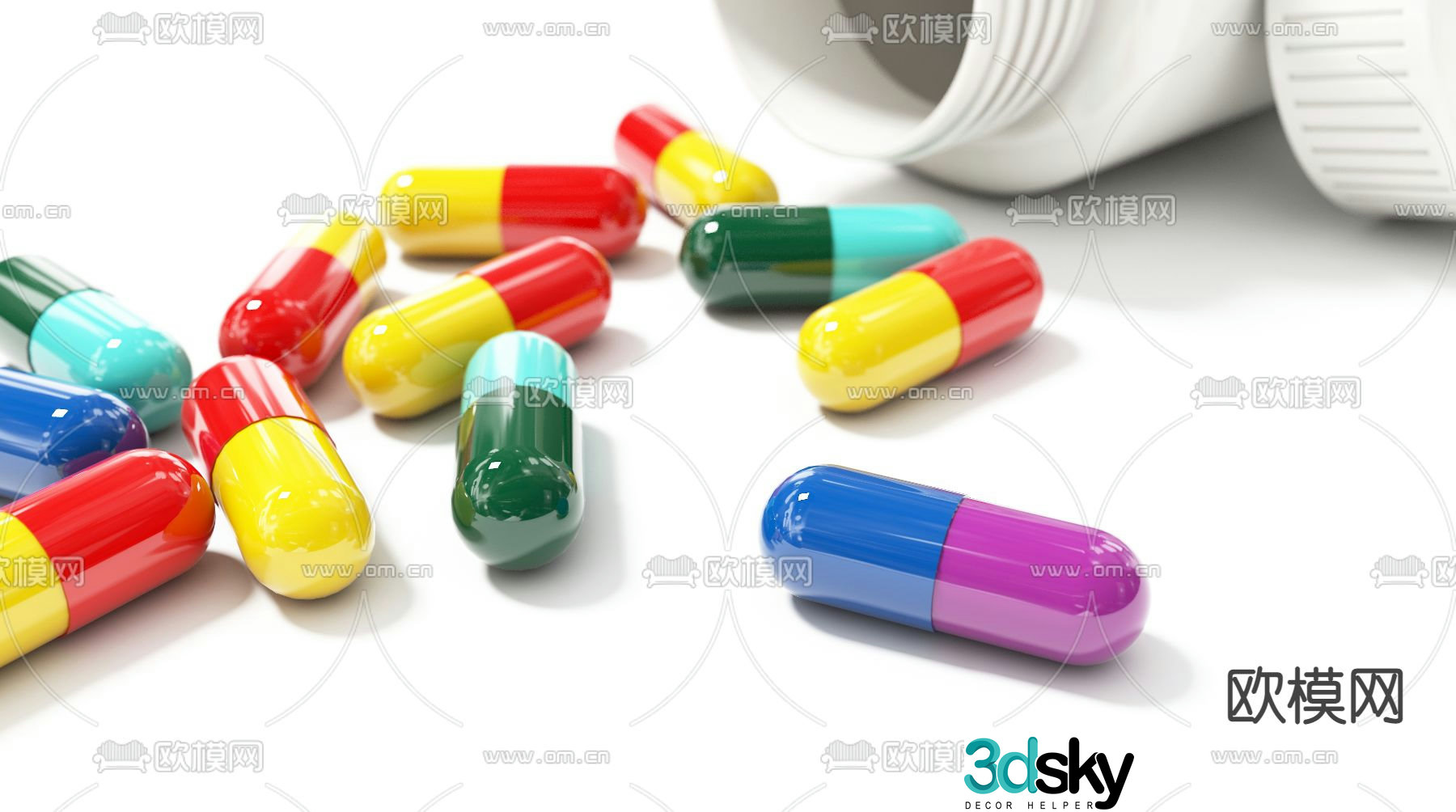 medicine medicine bottle 3d model