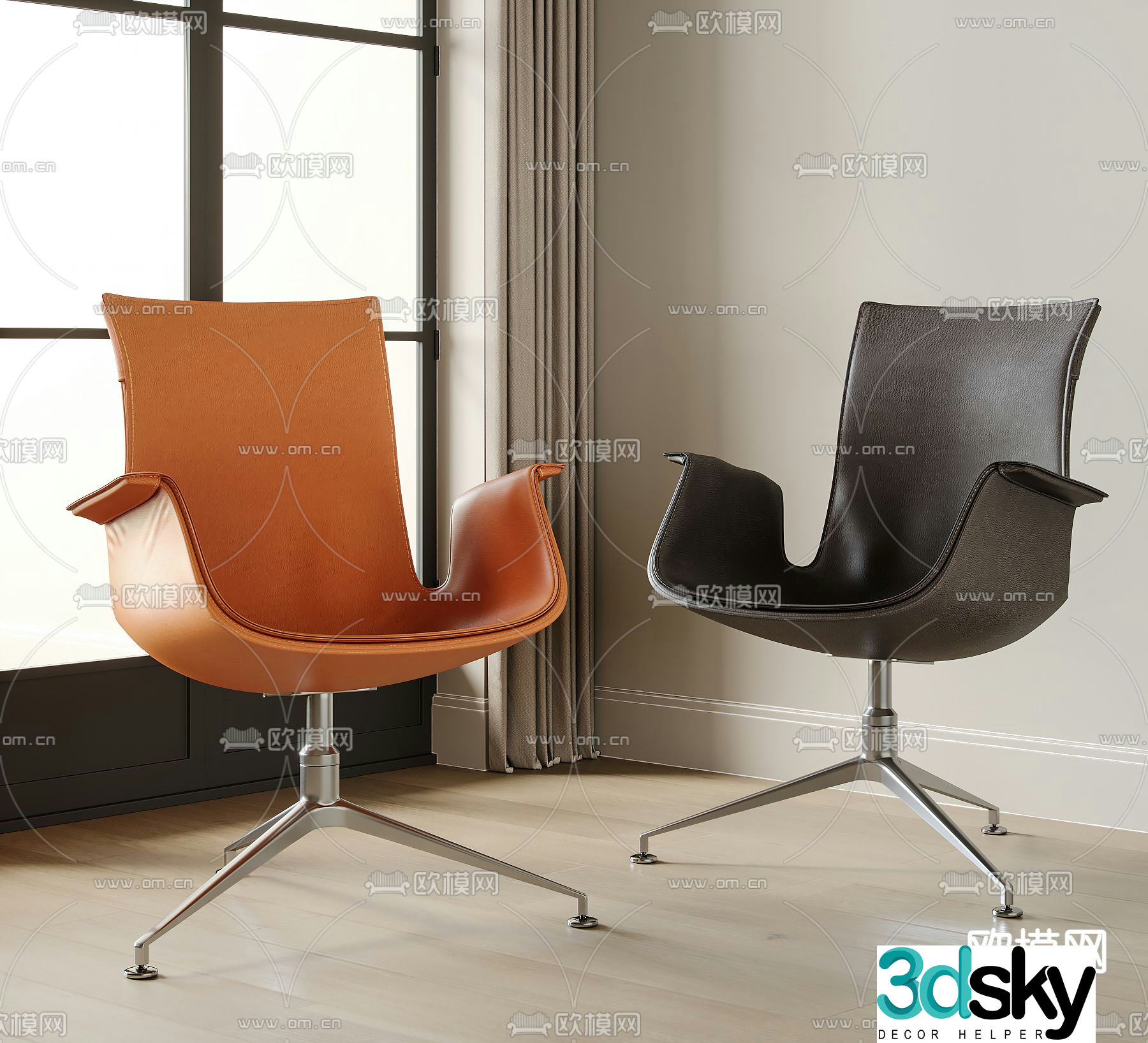 Leisure office chair 3d model