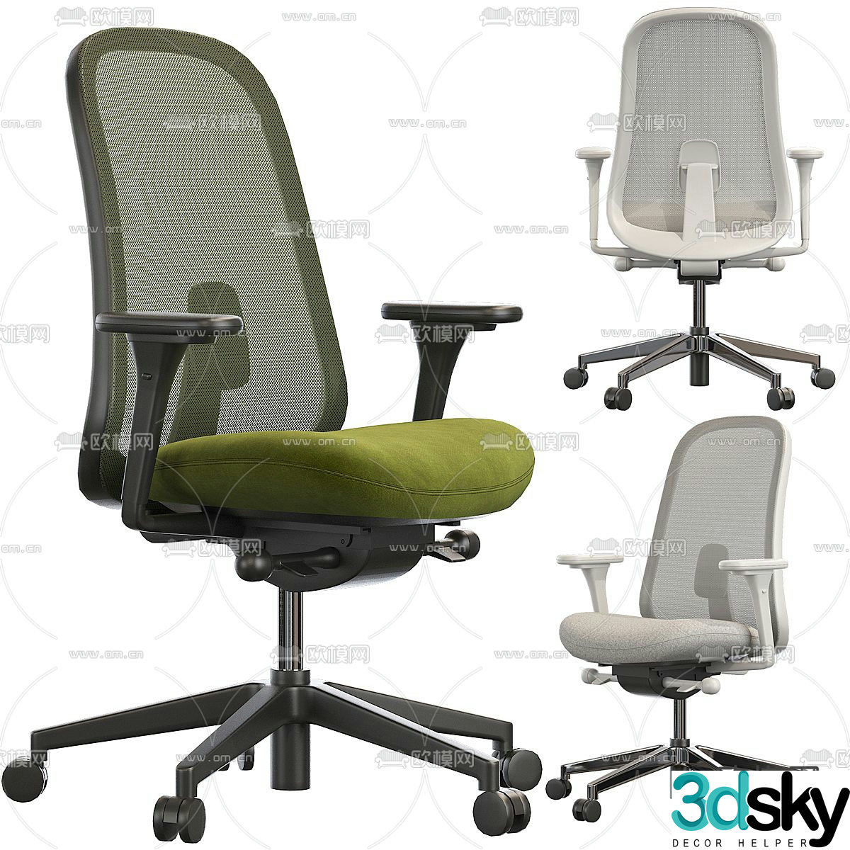 Office chair staff chair 3d model