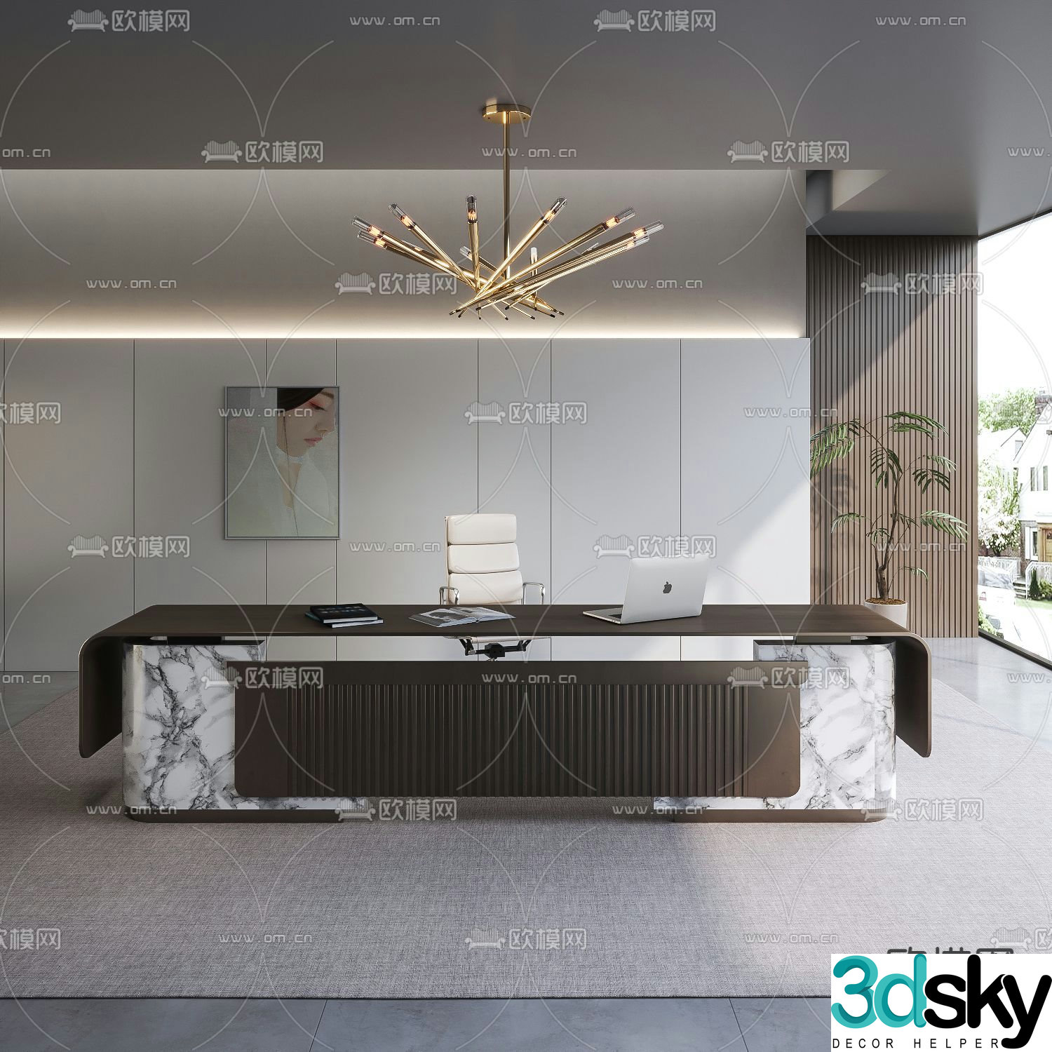 office desk computer desk desk desk 3d model
