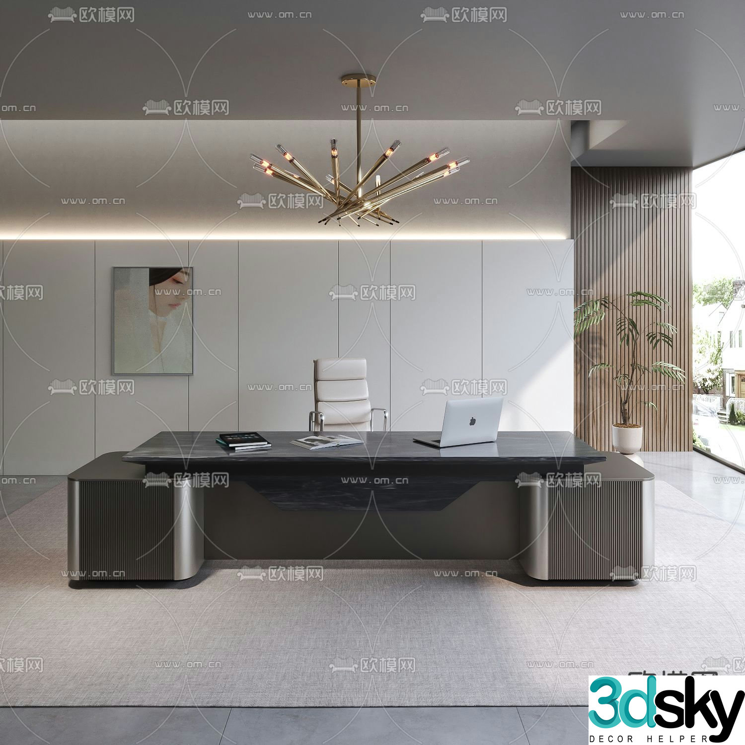 office desk computer desk desk desk 3d model