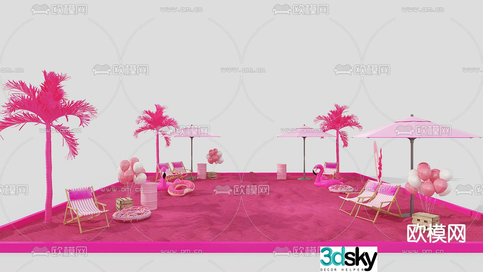 Internet celebrity sand pool amusement equipment 3D model