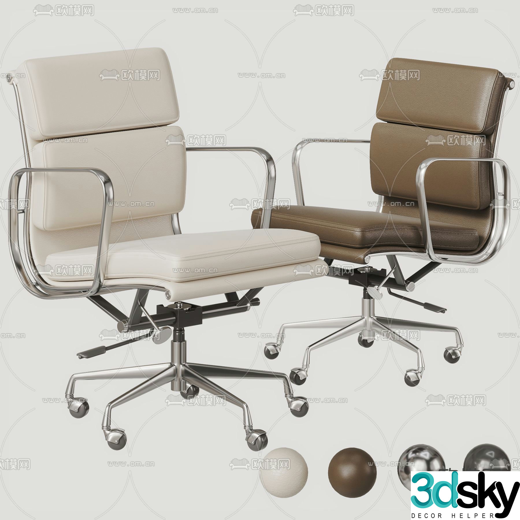 Staff chair office chair executive chair 3d model