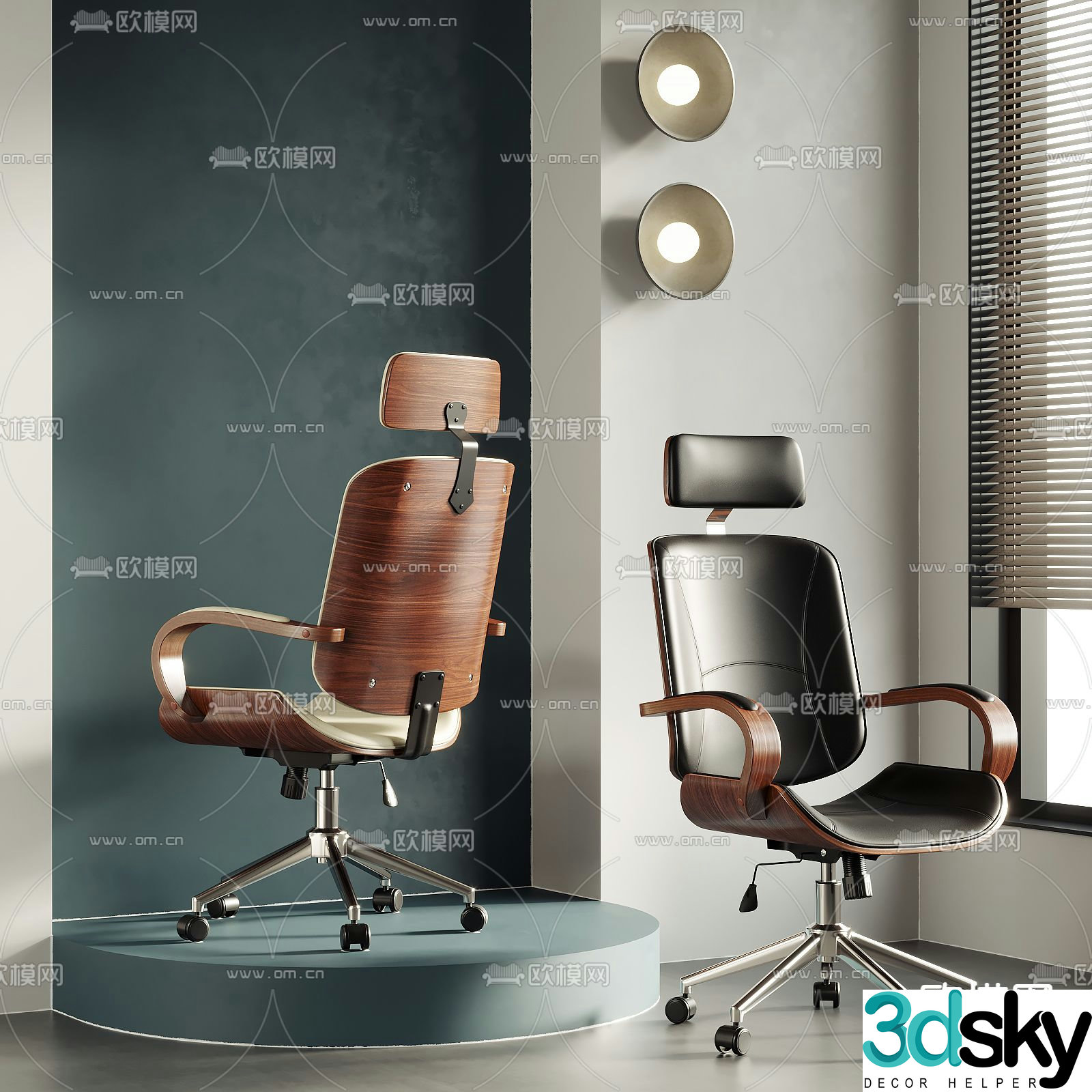 executive chair office chair staff chair 3d model