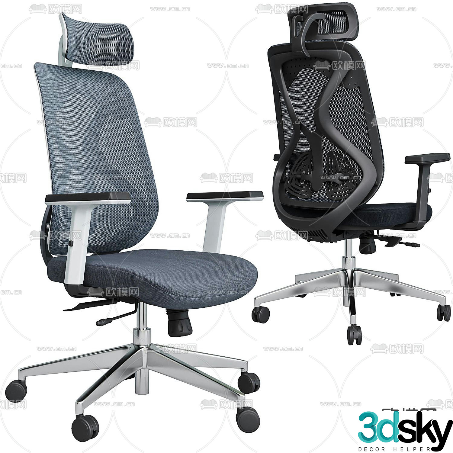 Office chair staff chair computer chair 3d model