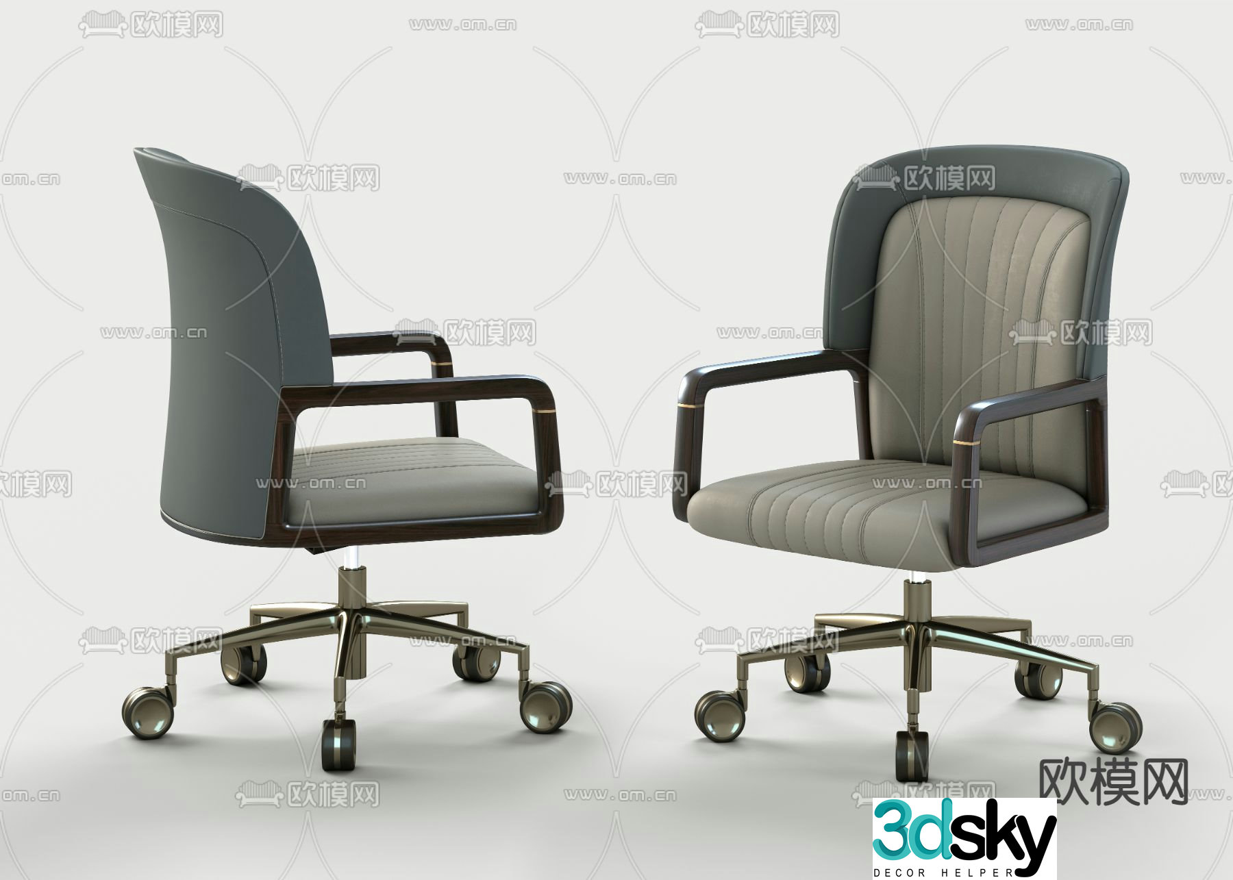 New Chinese style office chair conference chair 3d model