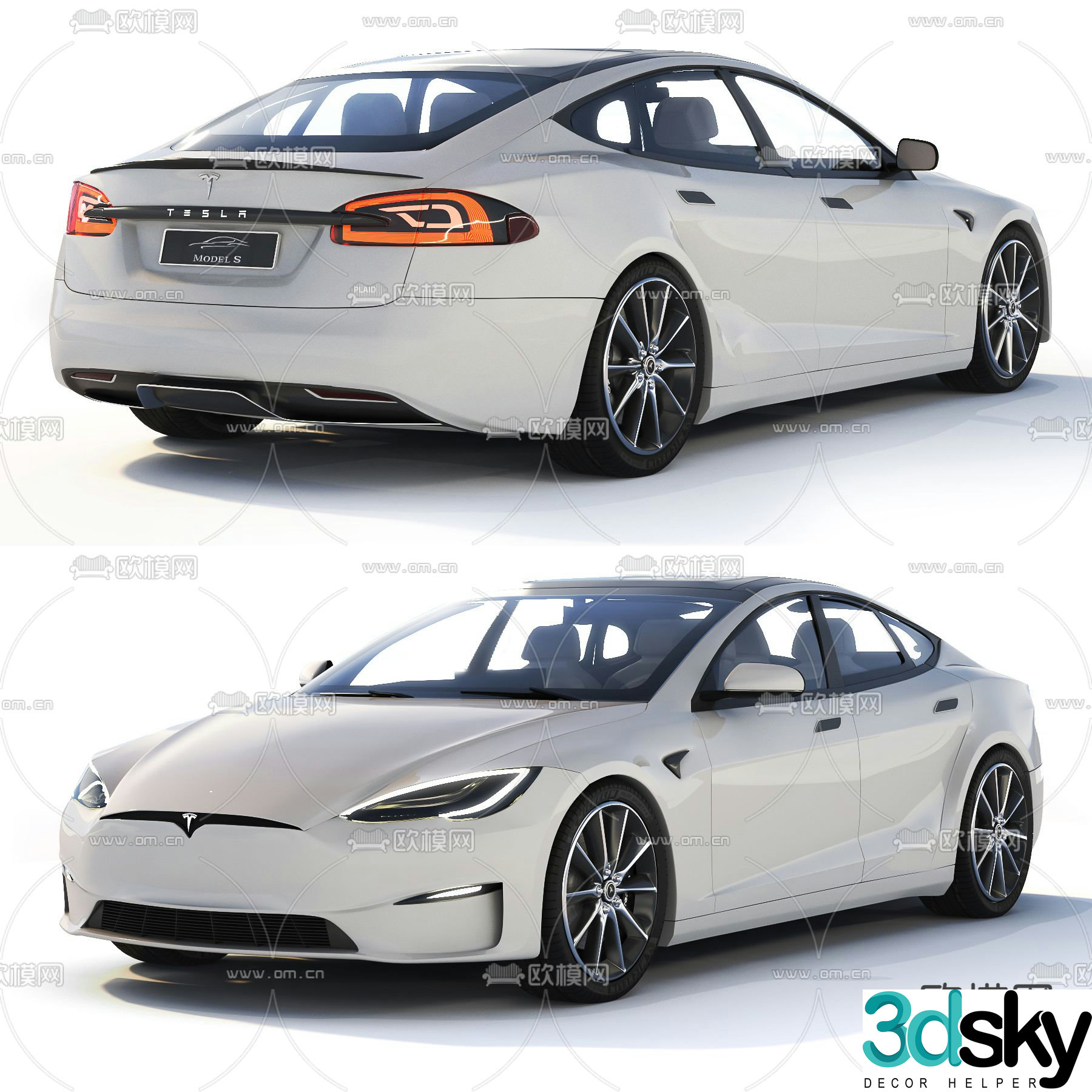 Tesla car 3d model