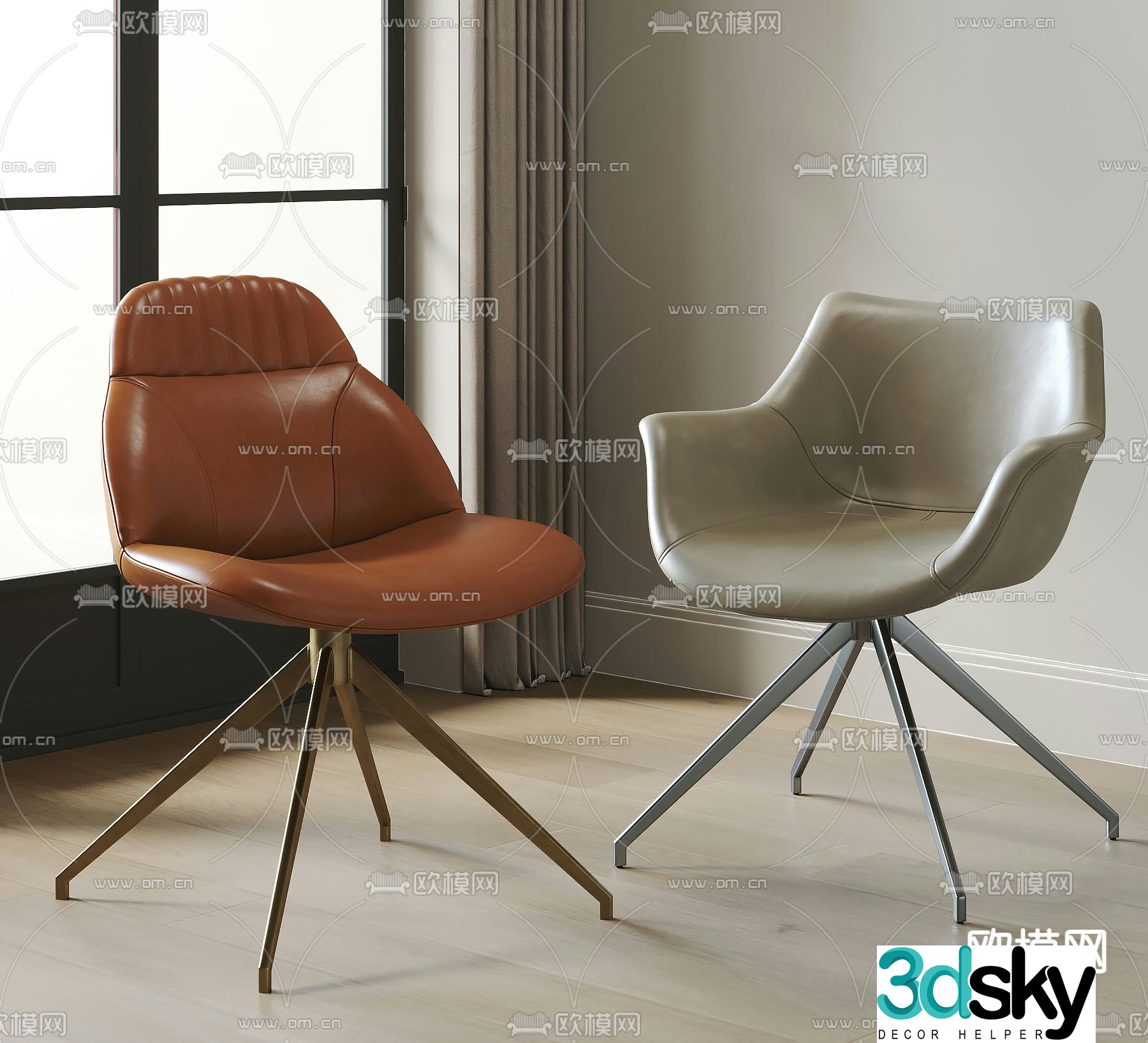 Leisure office chair 3d model
