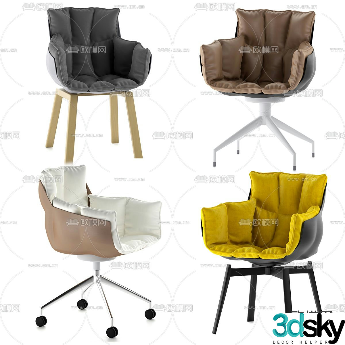 Leisure office chair 3d model