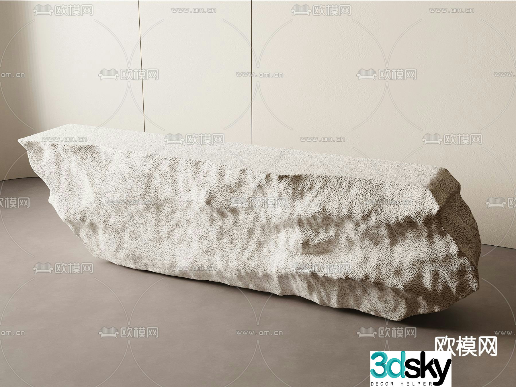 Front desk reception desk 3d model