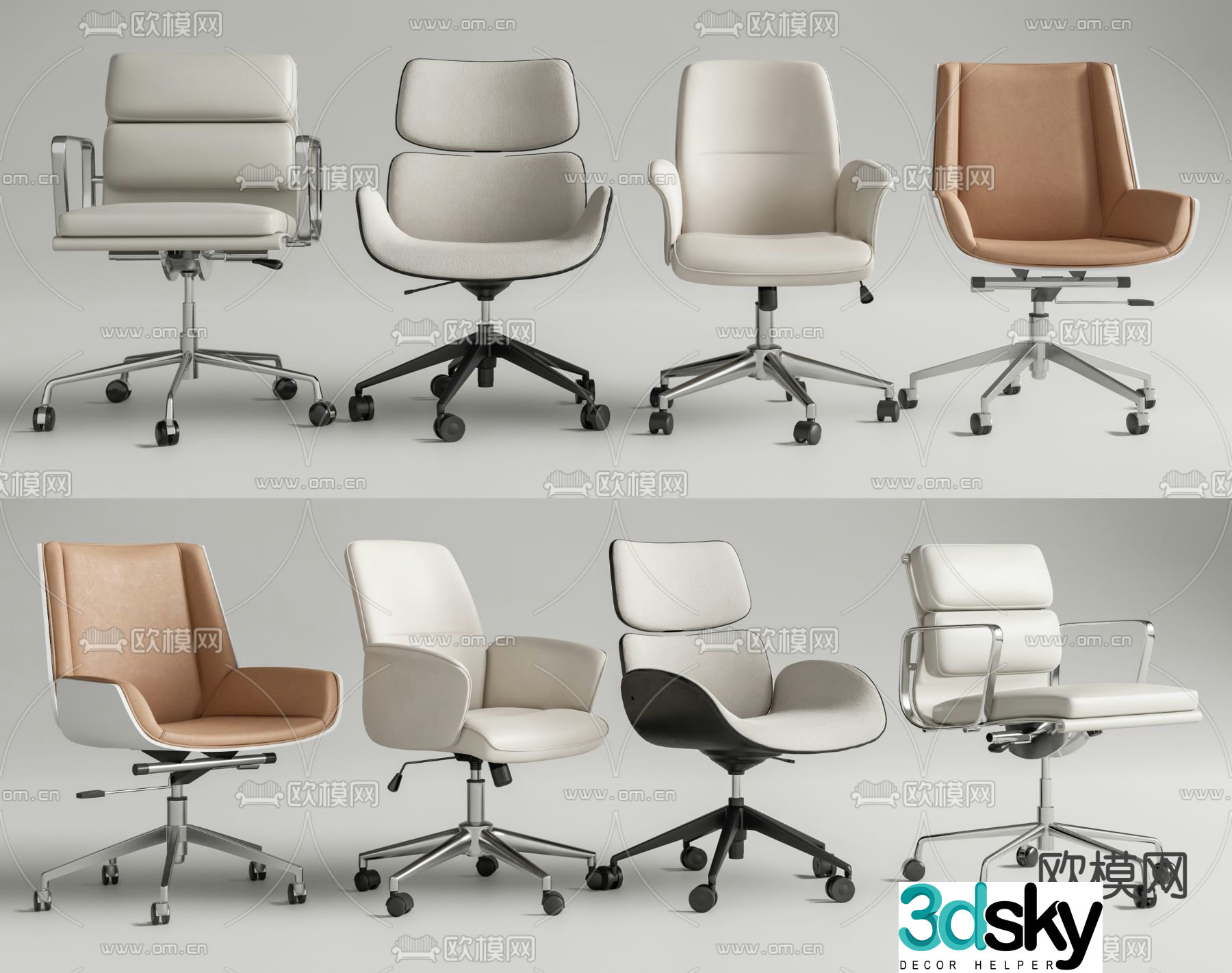 Office chair staff chair executive chair 3d model