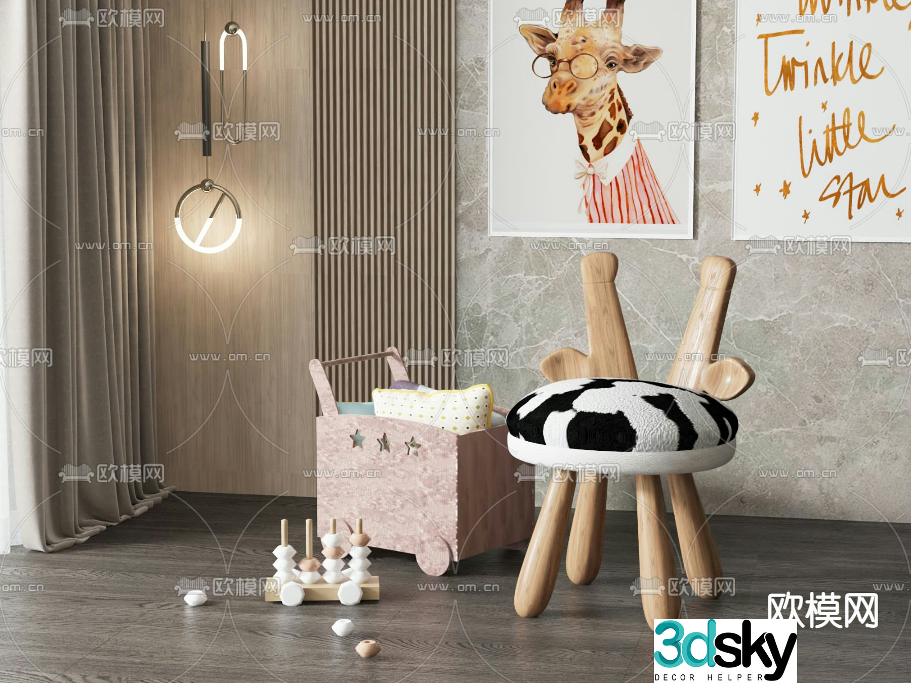 Children’s chair Children’s stool 3d model