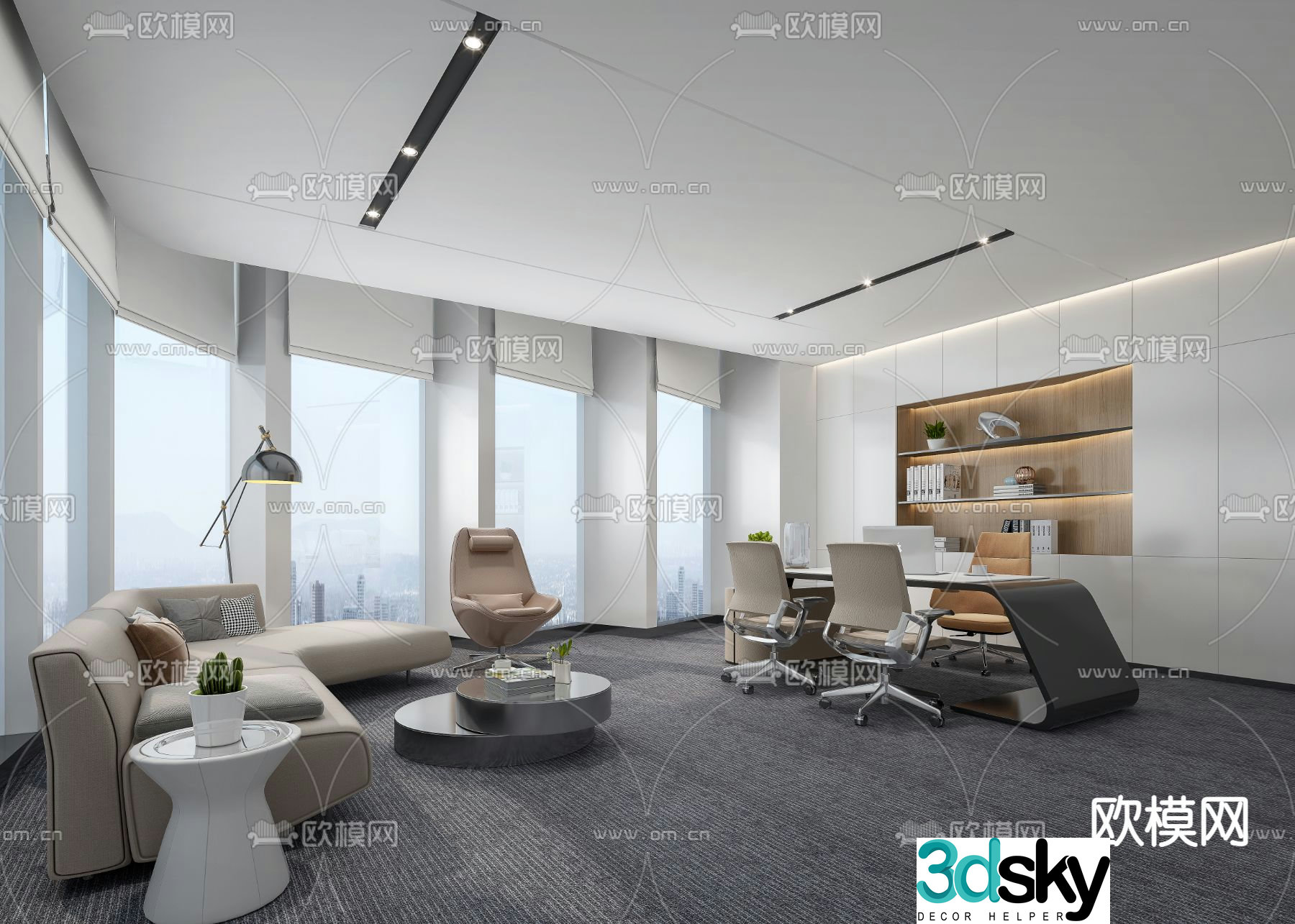 Modern General Manager’s Office Chairman’s Office 3D Model