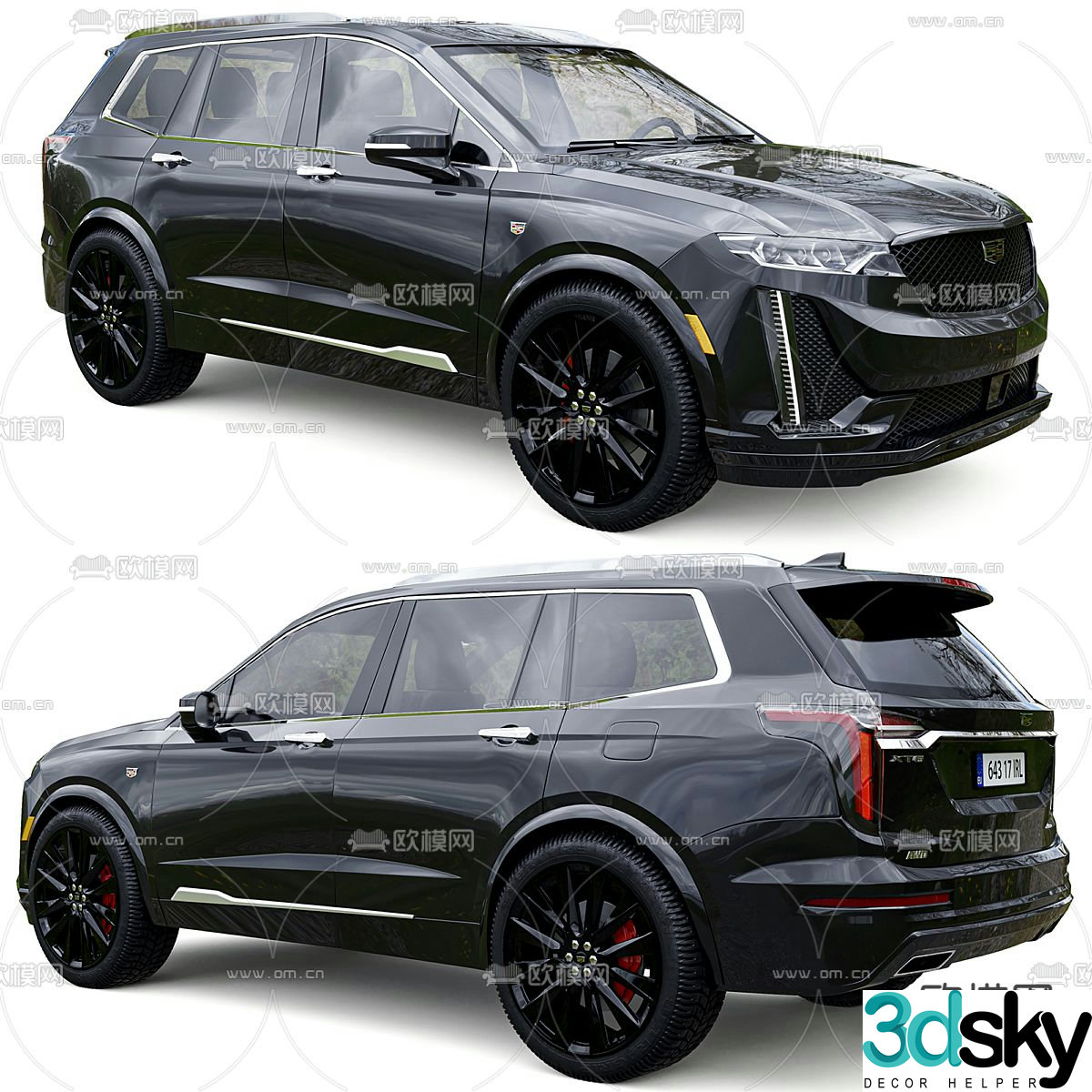 cadillac suv car off road vehicle 3d model