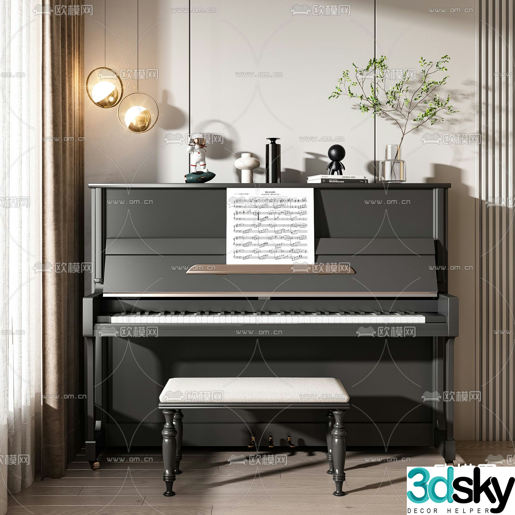 piano 3d model