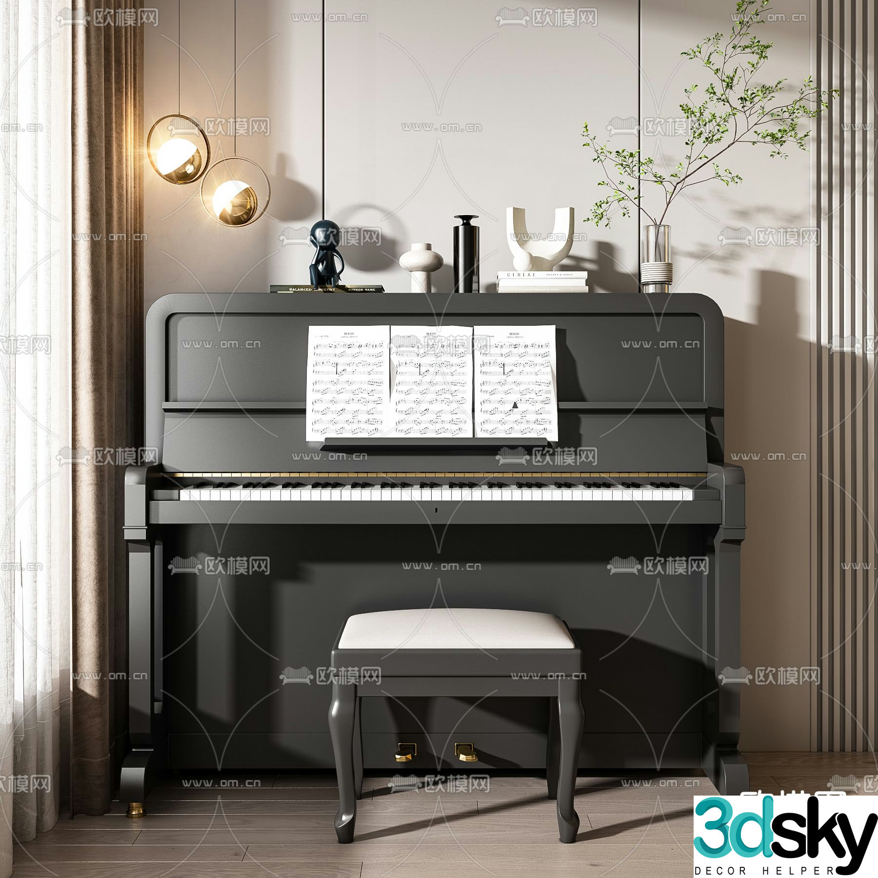 piano 3d model