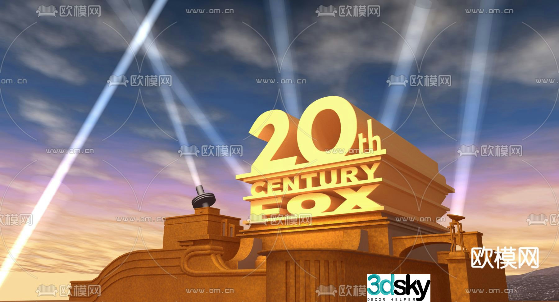 Fox Logo 3d model