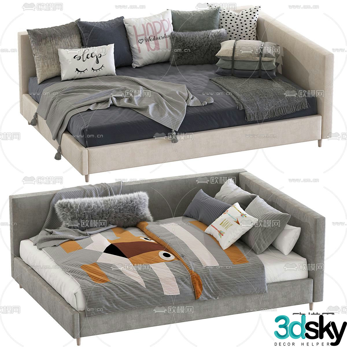 Children’s bed single bed 3d model