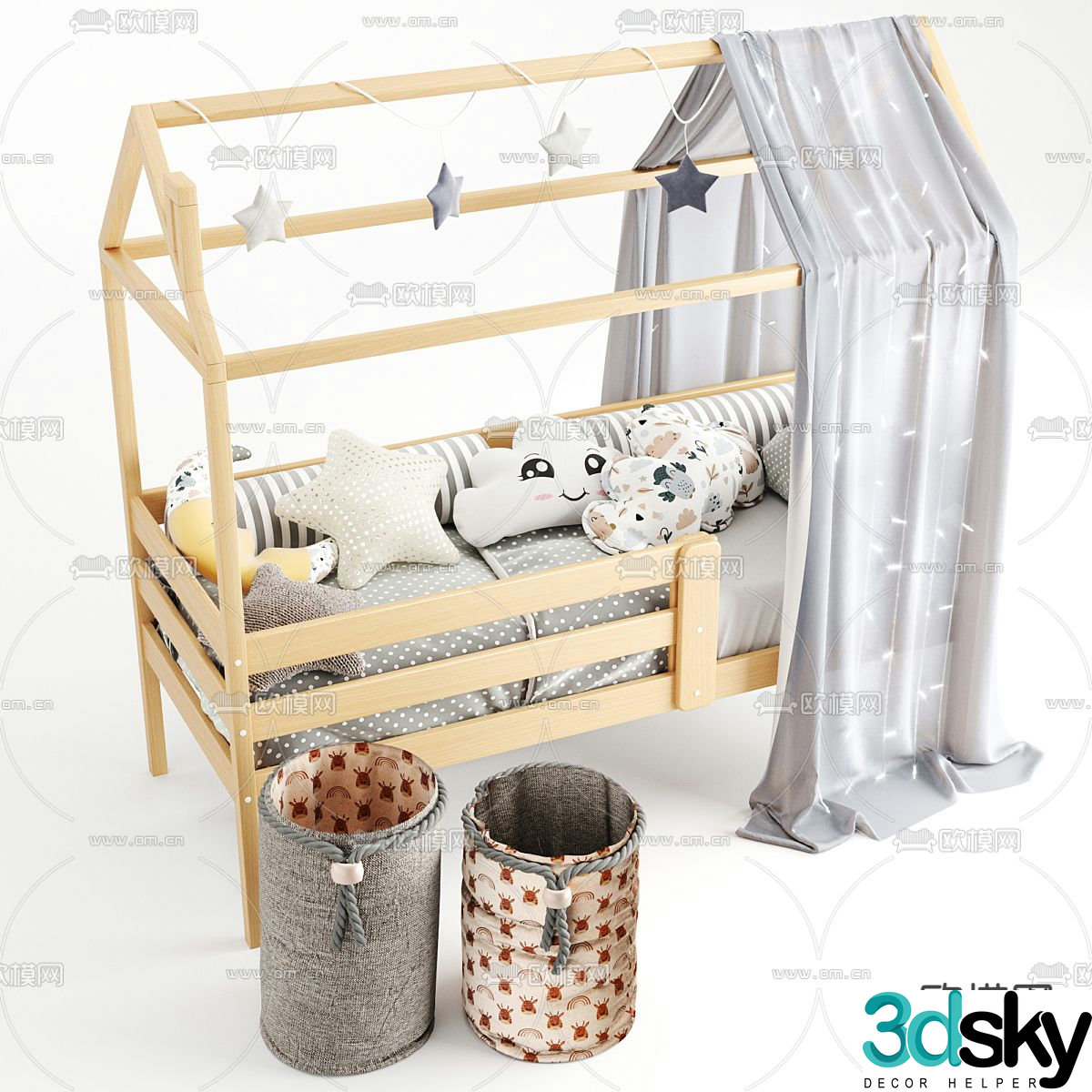 crib bb bed 3d model