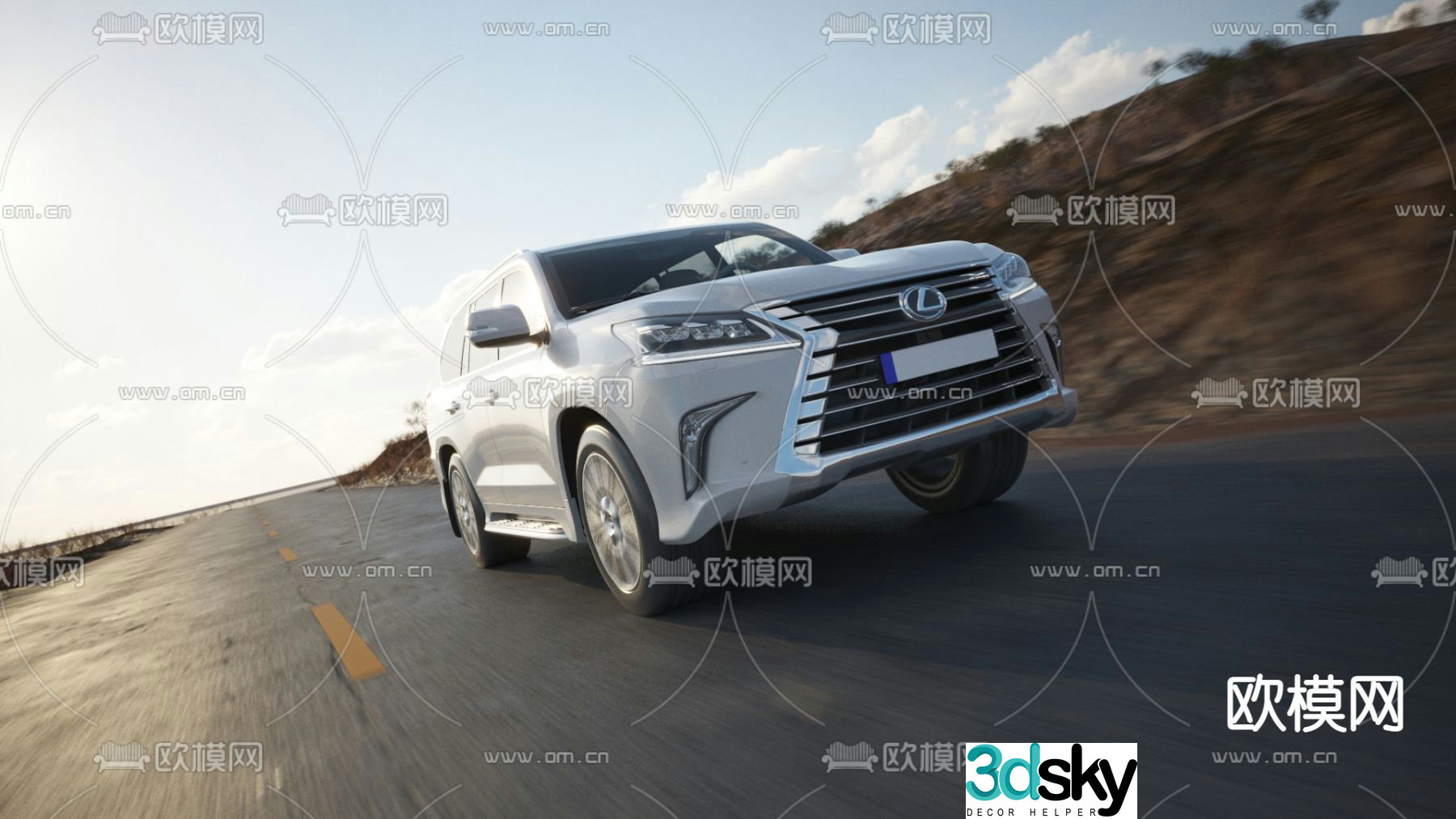lexus xl570 car 3d model