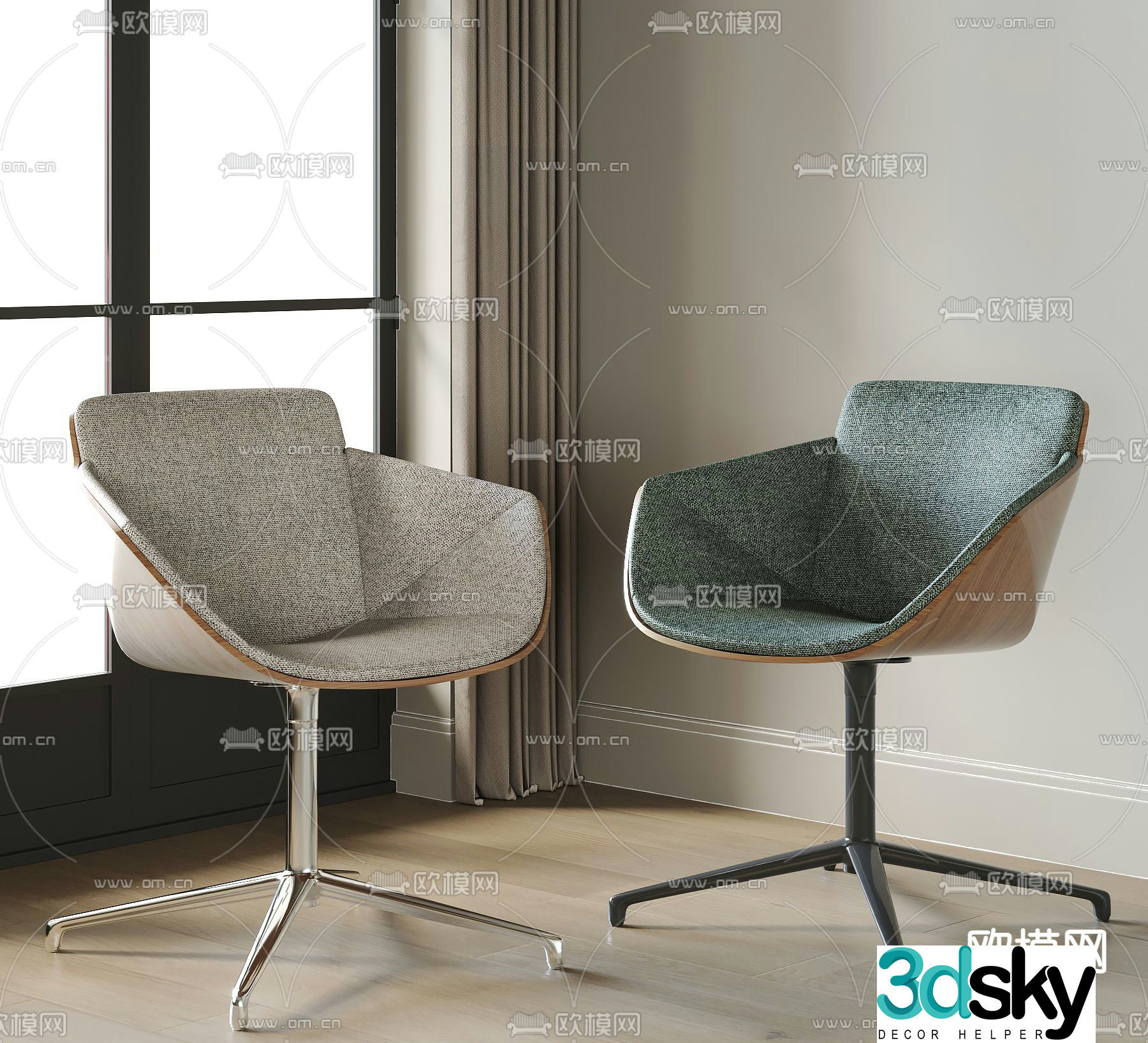Staff chair office chair 3d model