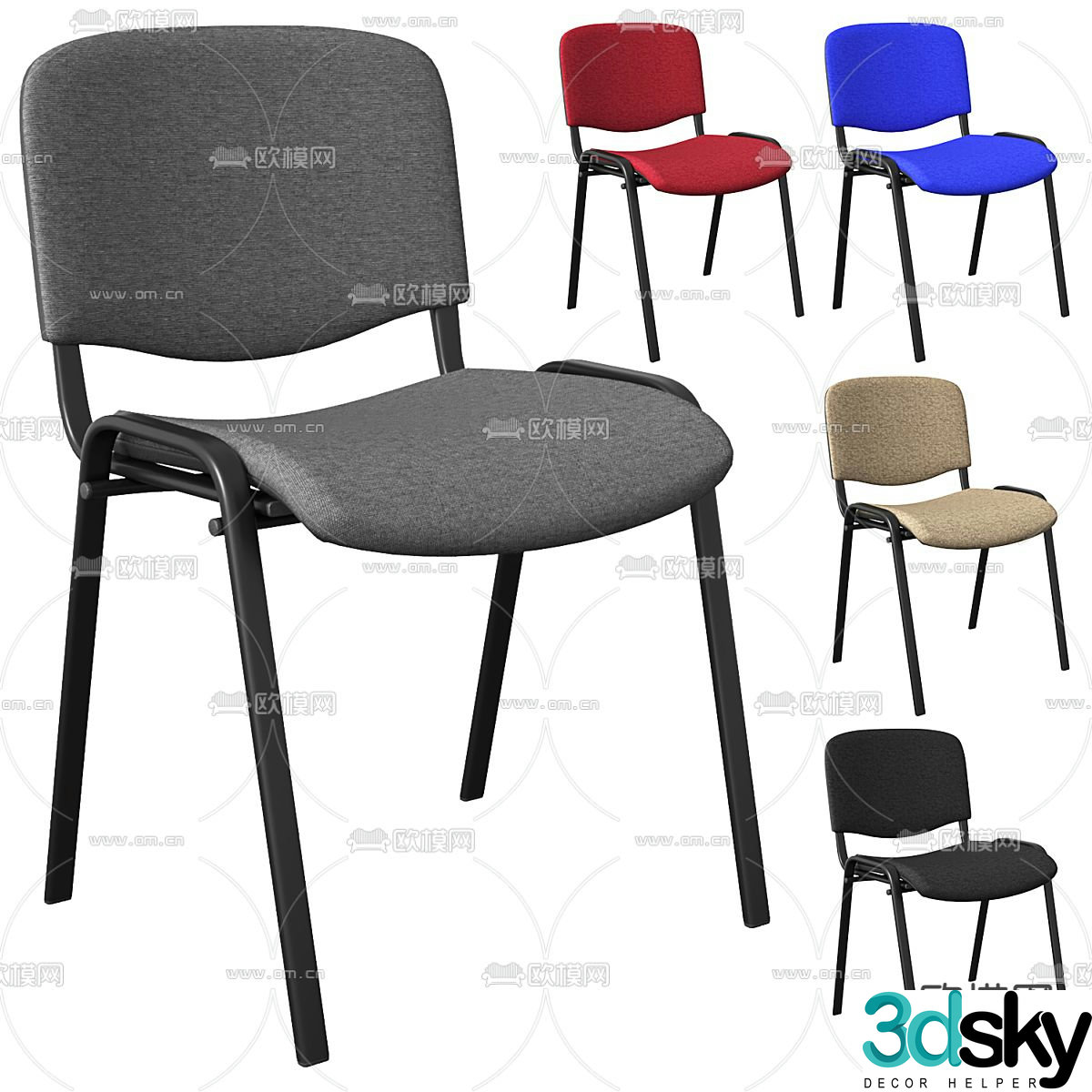 Office chair staff chair 3d model