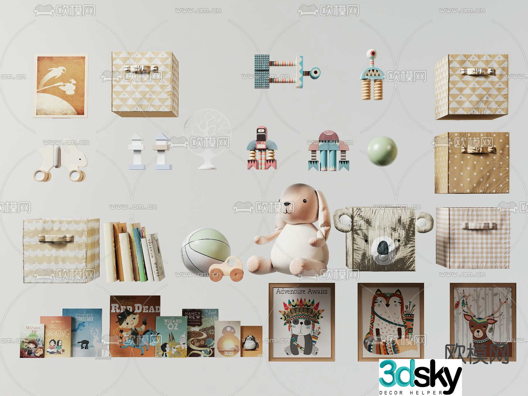 Children’s toys doll storage box 3d model