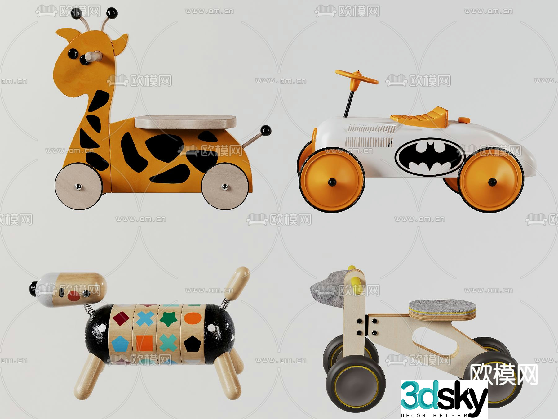 Children’s toy car 3d model