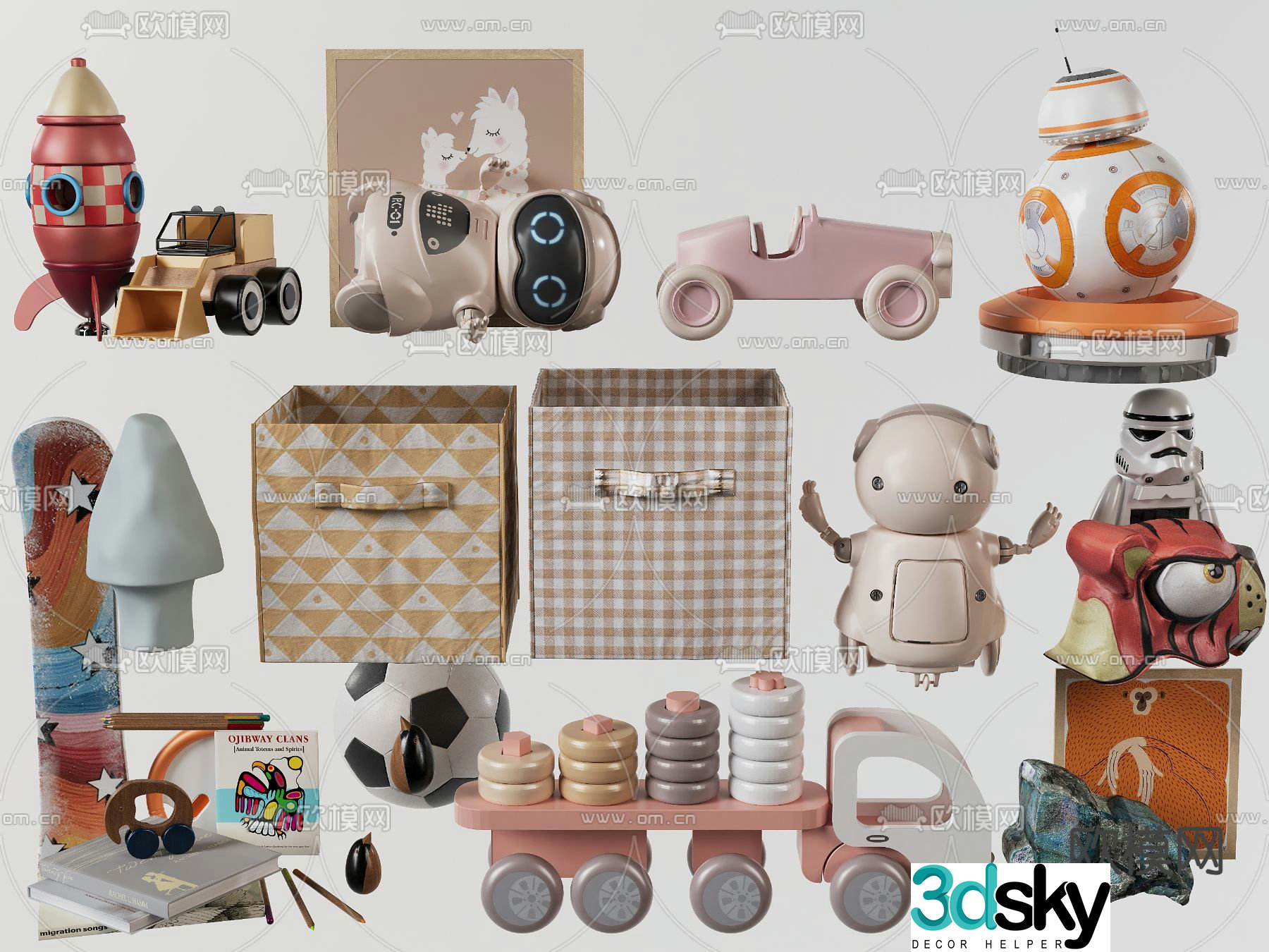 Children’s toys doll storage box 3d model