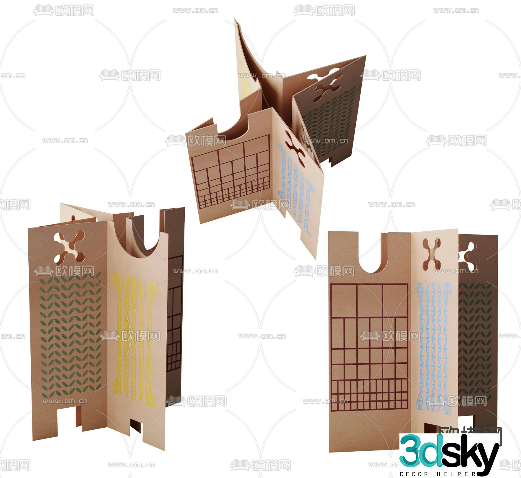 Children’s toys cardboard 3d model