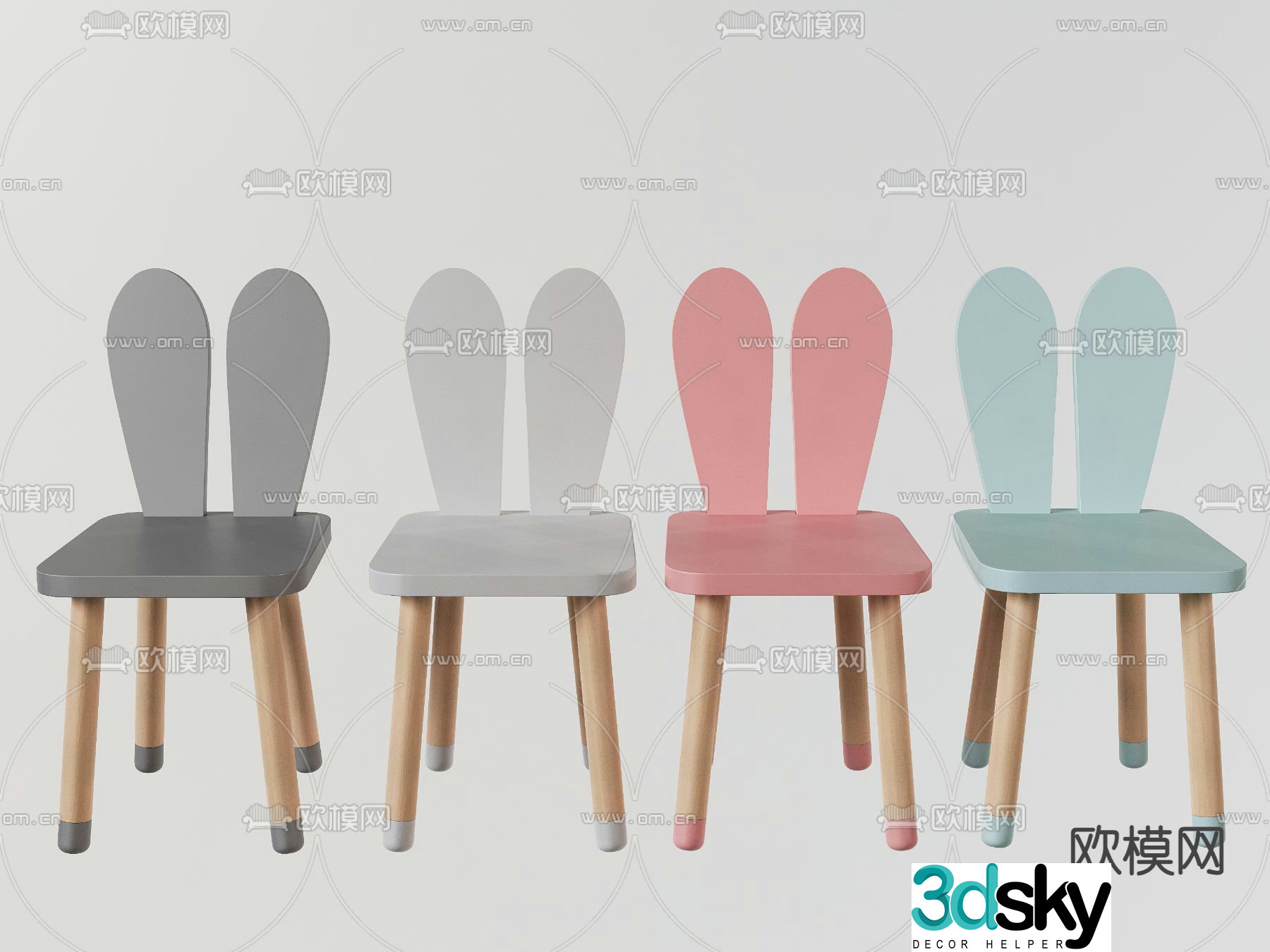 Children’s chair dining chair 3d model
