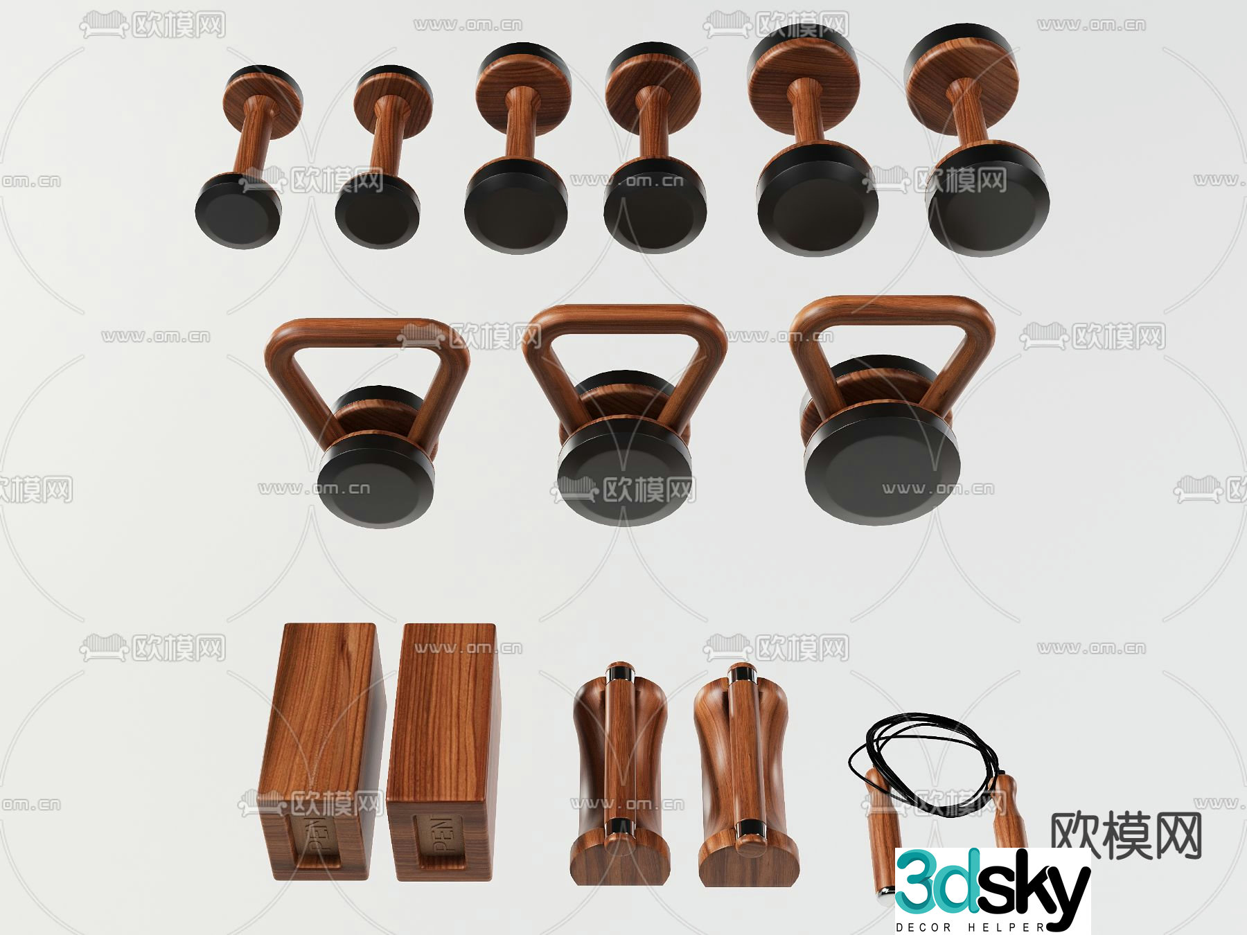 Dumbbell Barbell 3d model