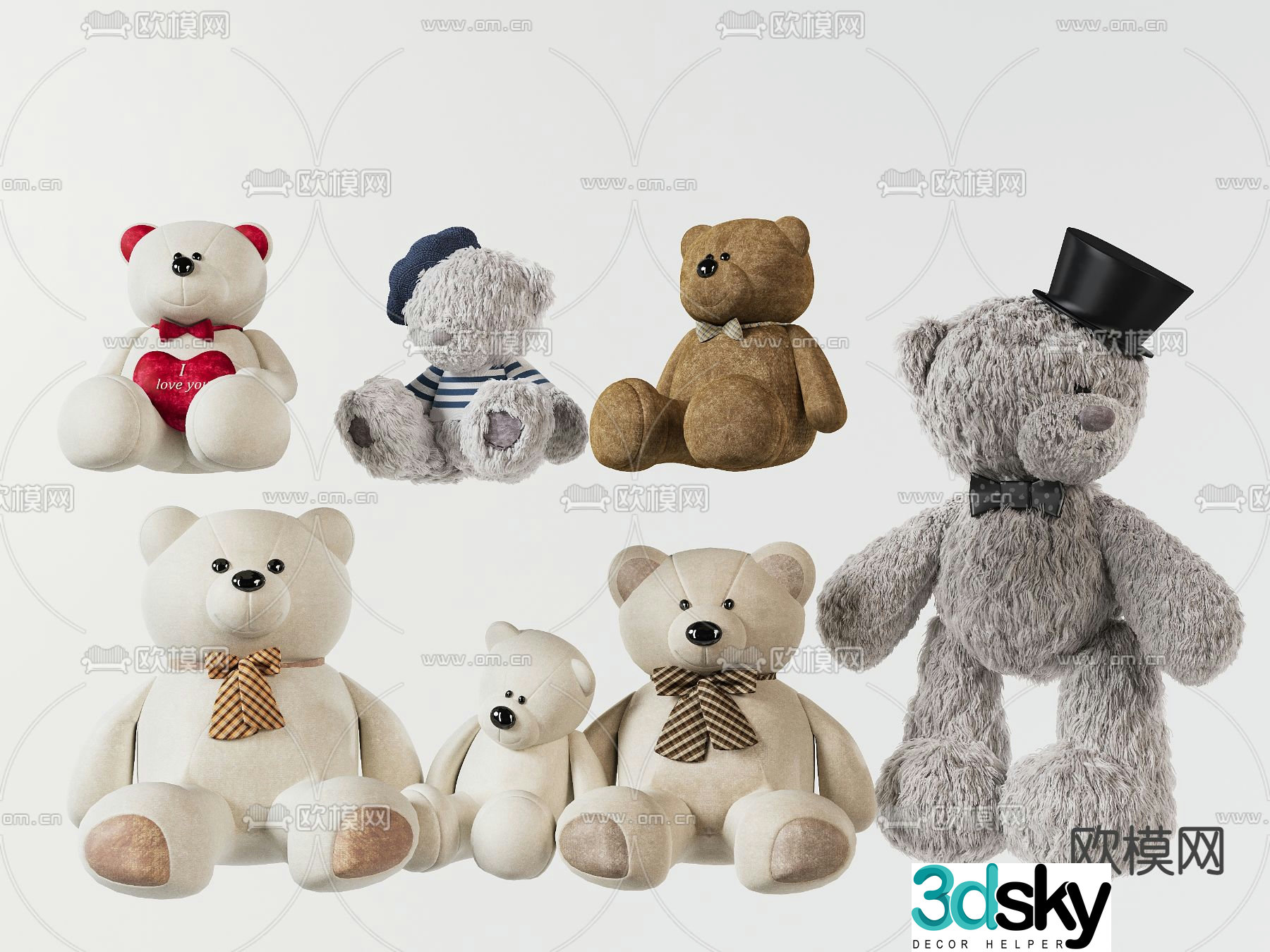 Plush toy doll doll 3d model