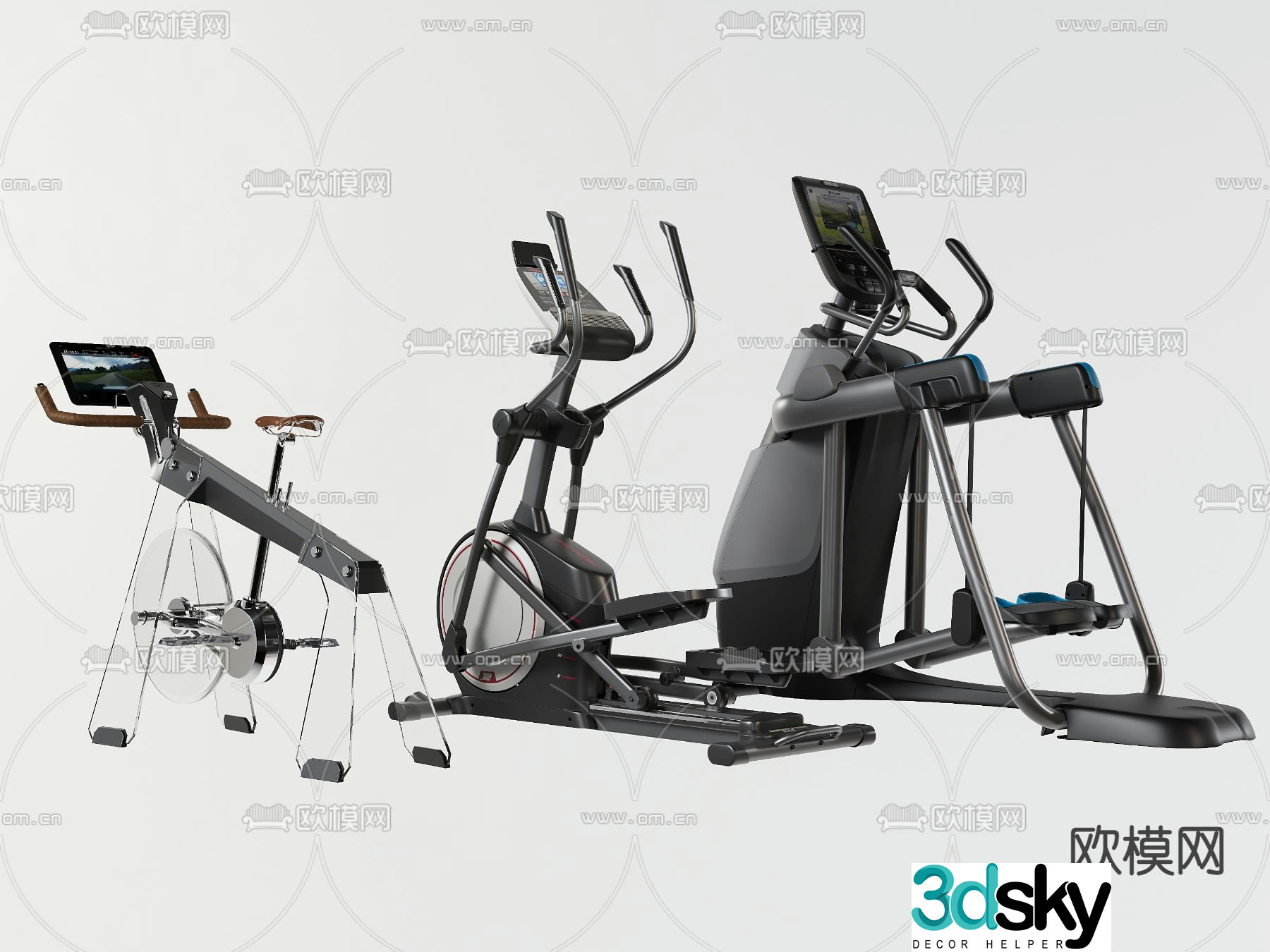 Spinning bike exercise bike 3d model