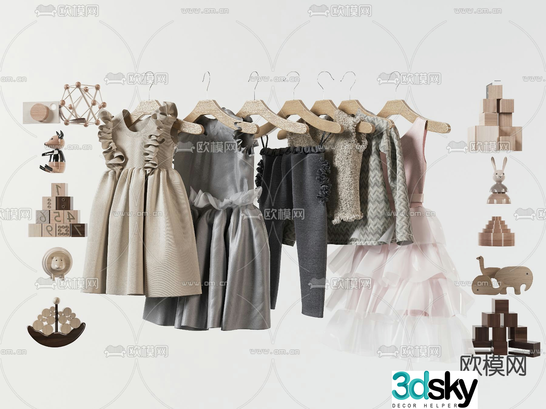 Children’s clothing clothes 3d model
