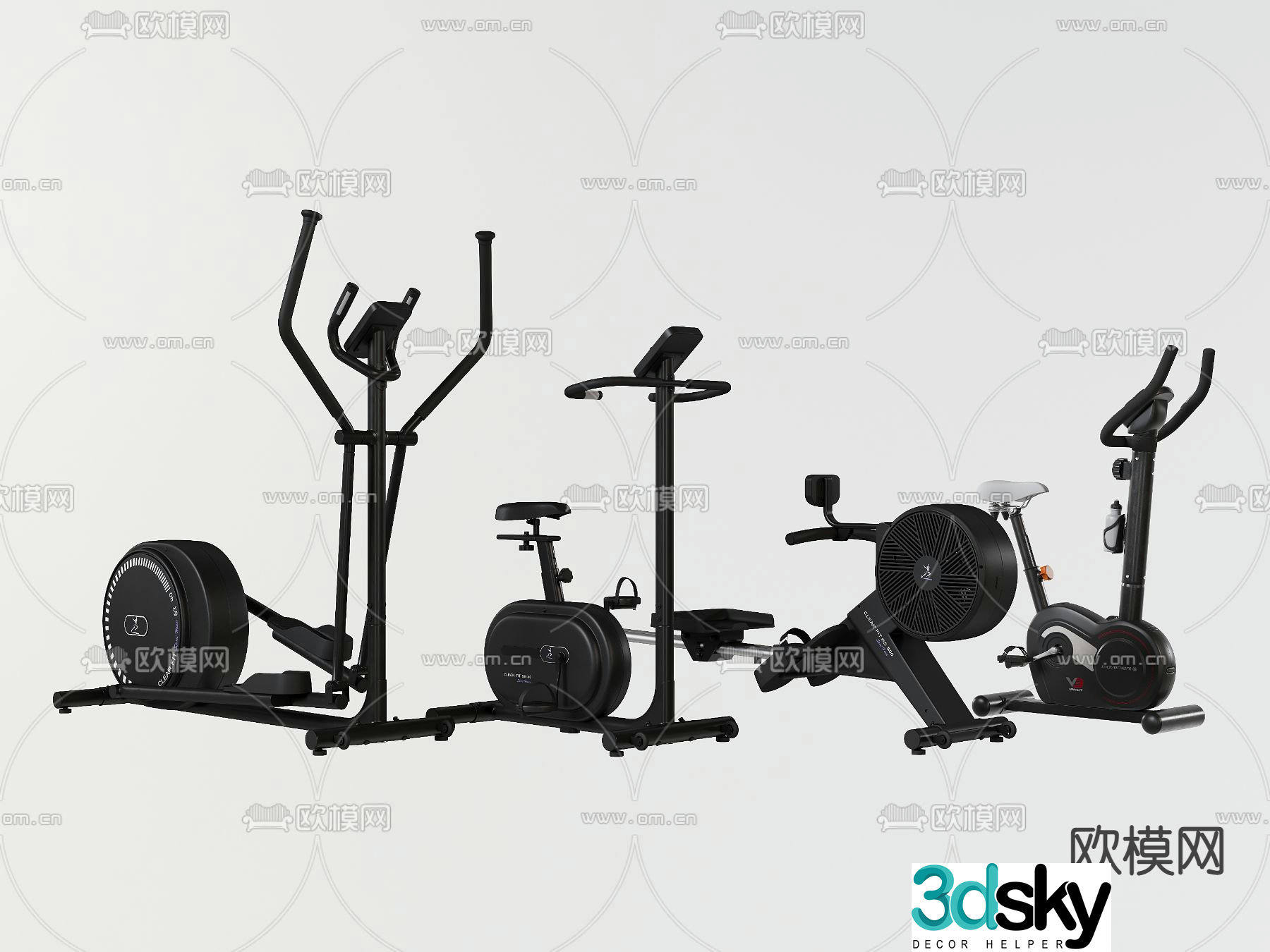 Spinning bike exercise bike 3d model