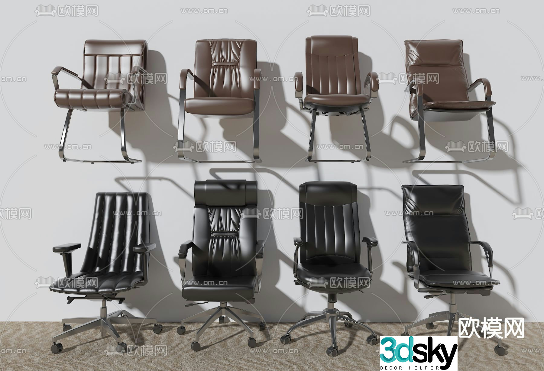 Office chair executive chair boss chair 3d model