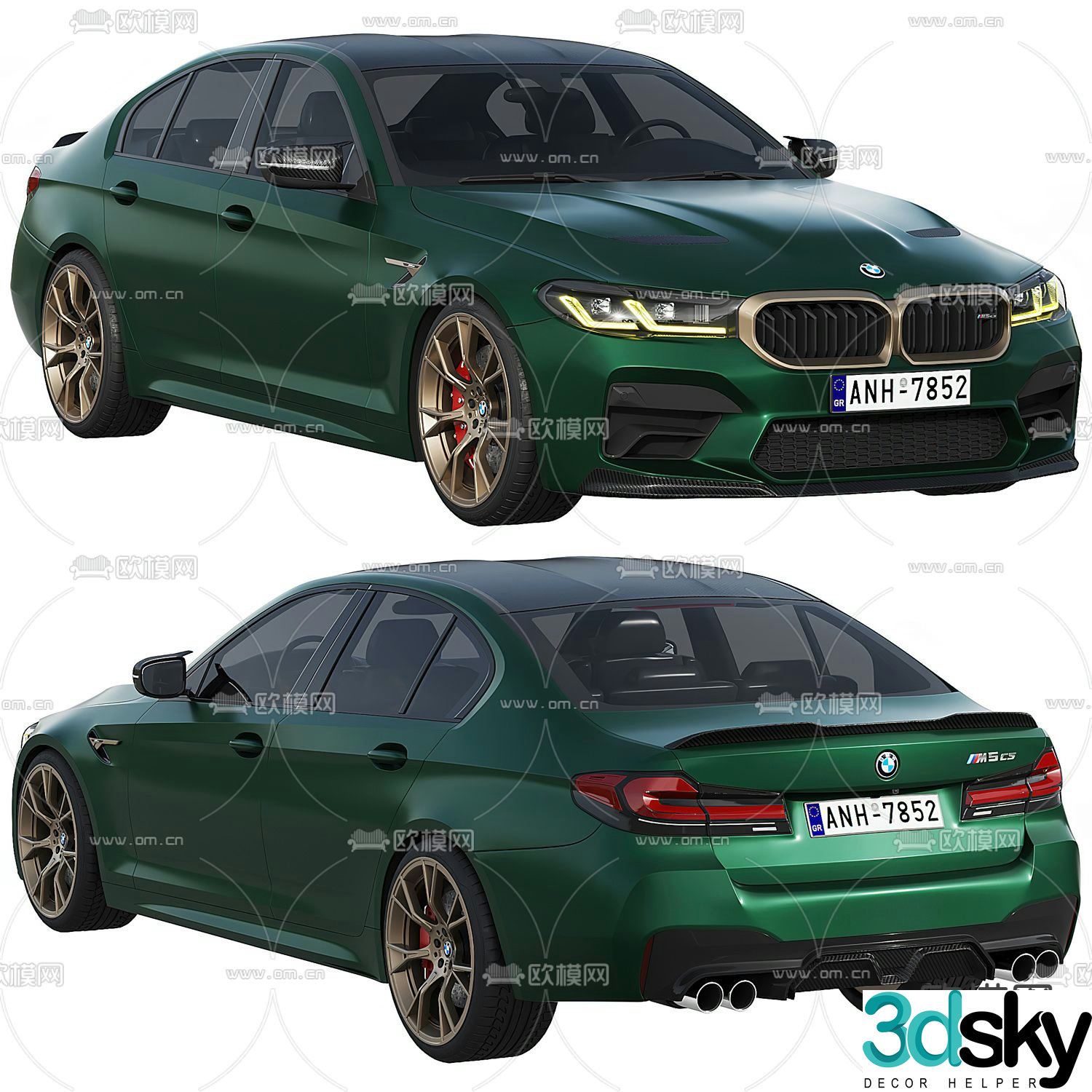bmw car sedan 3d model