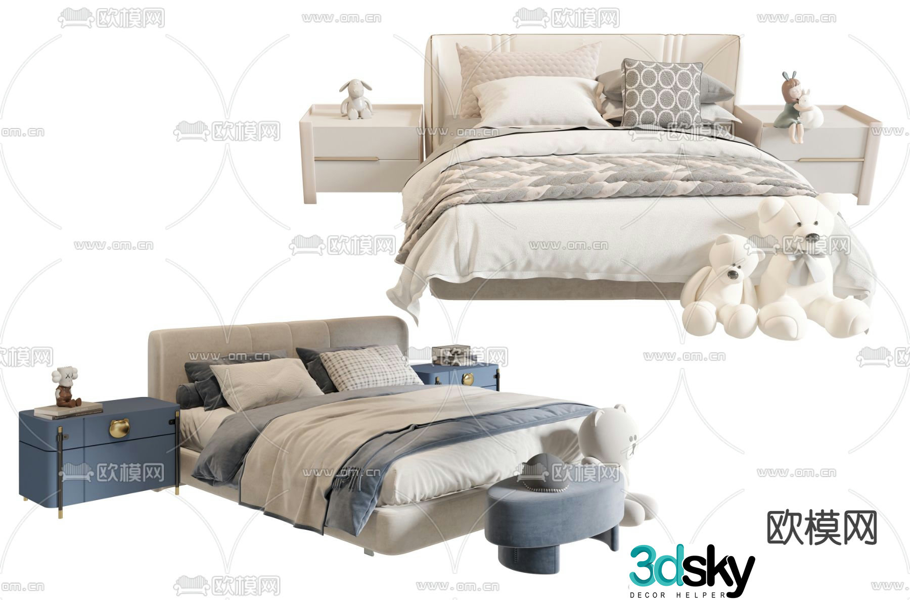 Modern children’s bed child’s bed 3d model