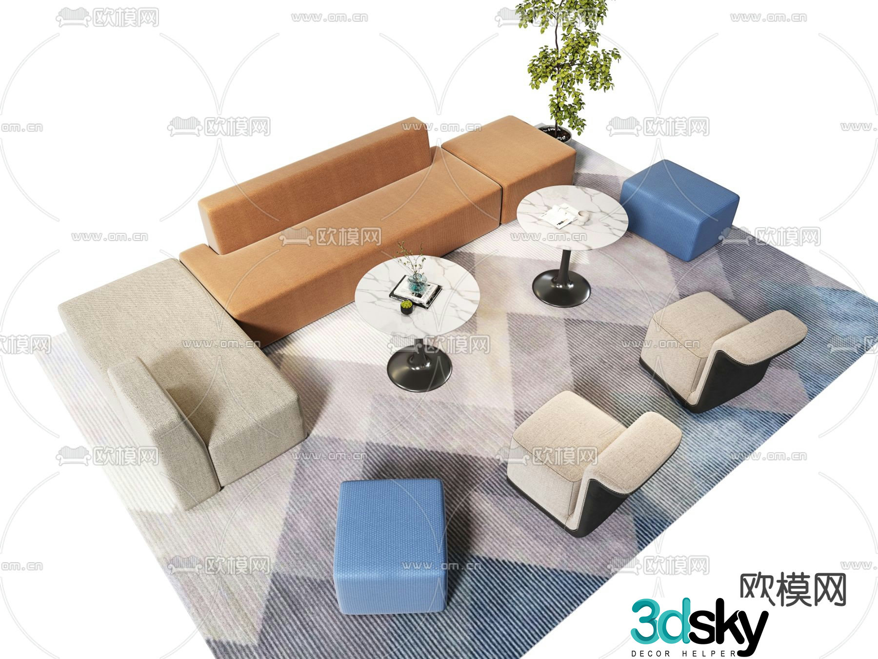 Office sofa 3d model