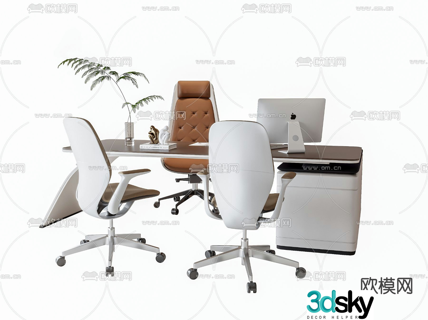 Executive desk executive desk boss desk 3D model