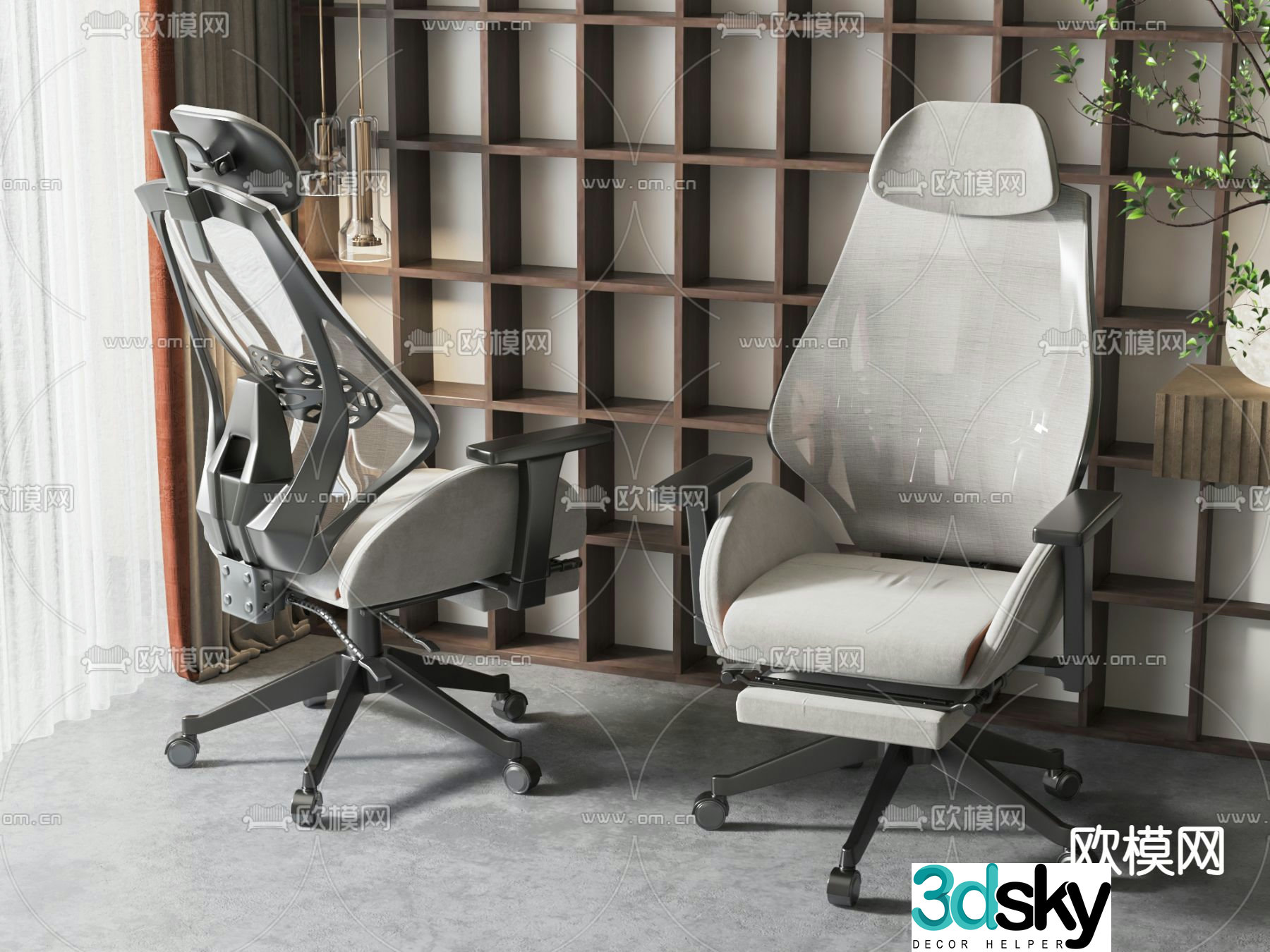 Staff chair office chair 3d model