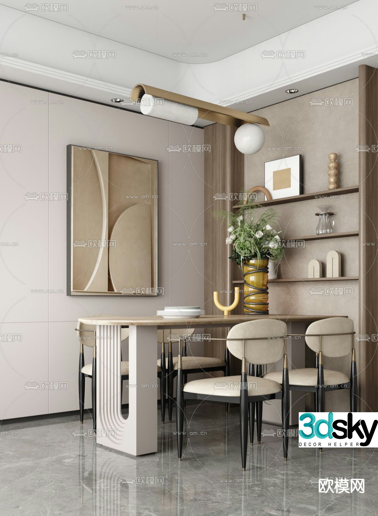 Zhongmu Design Wabi Sabi Restaurant 3D model