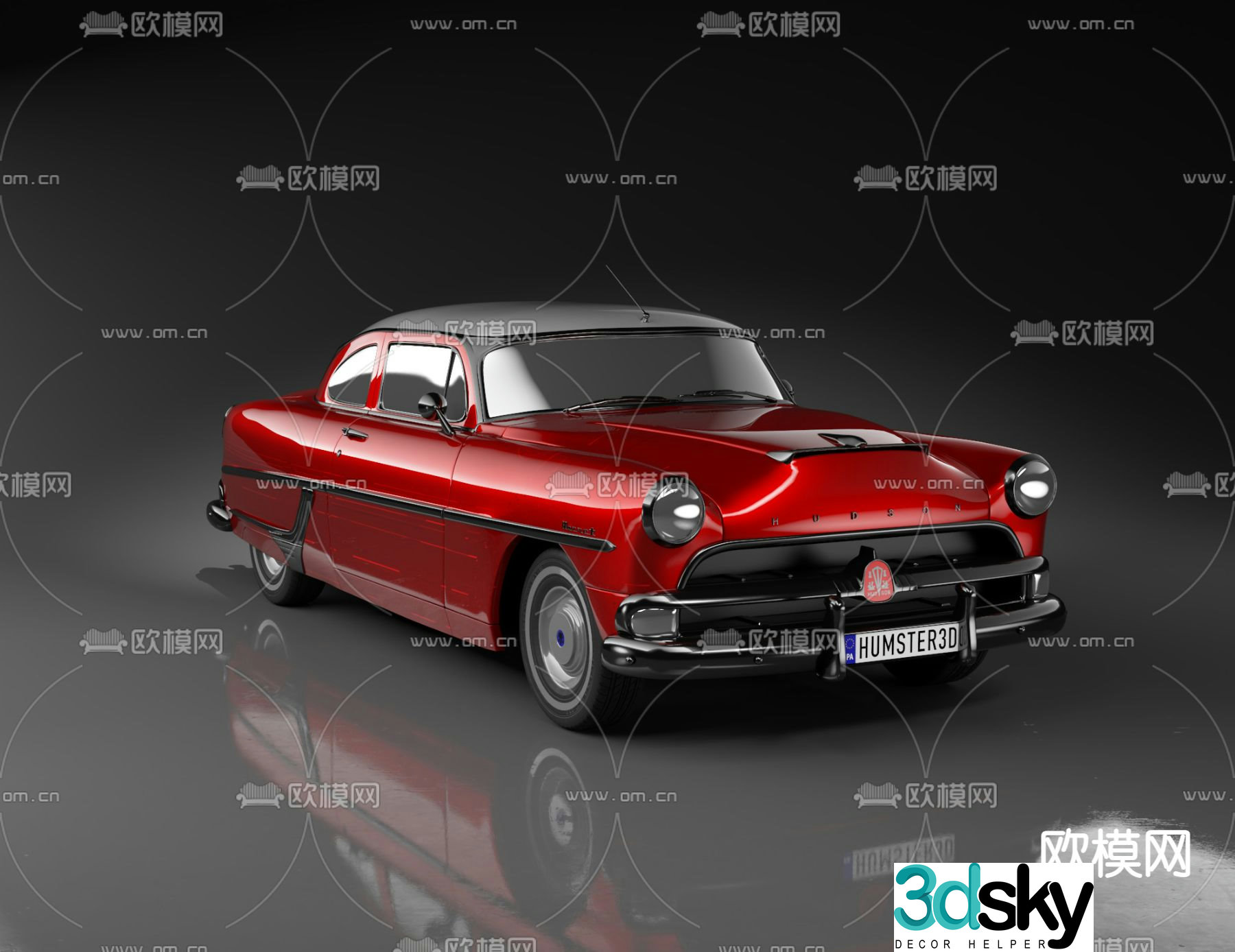 European classic car car 3d model