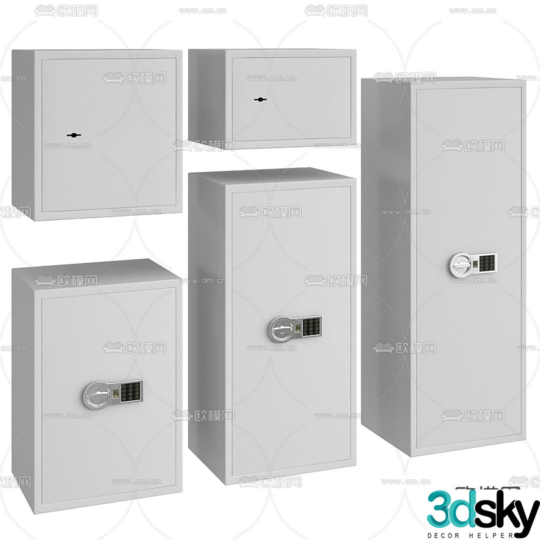 safe file cabinet 3d model