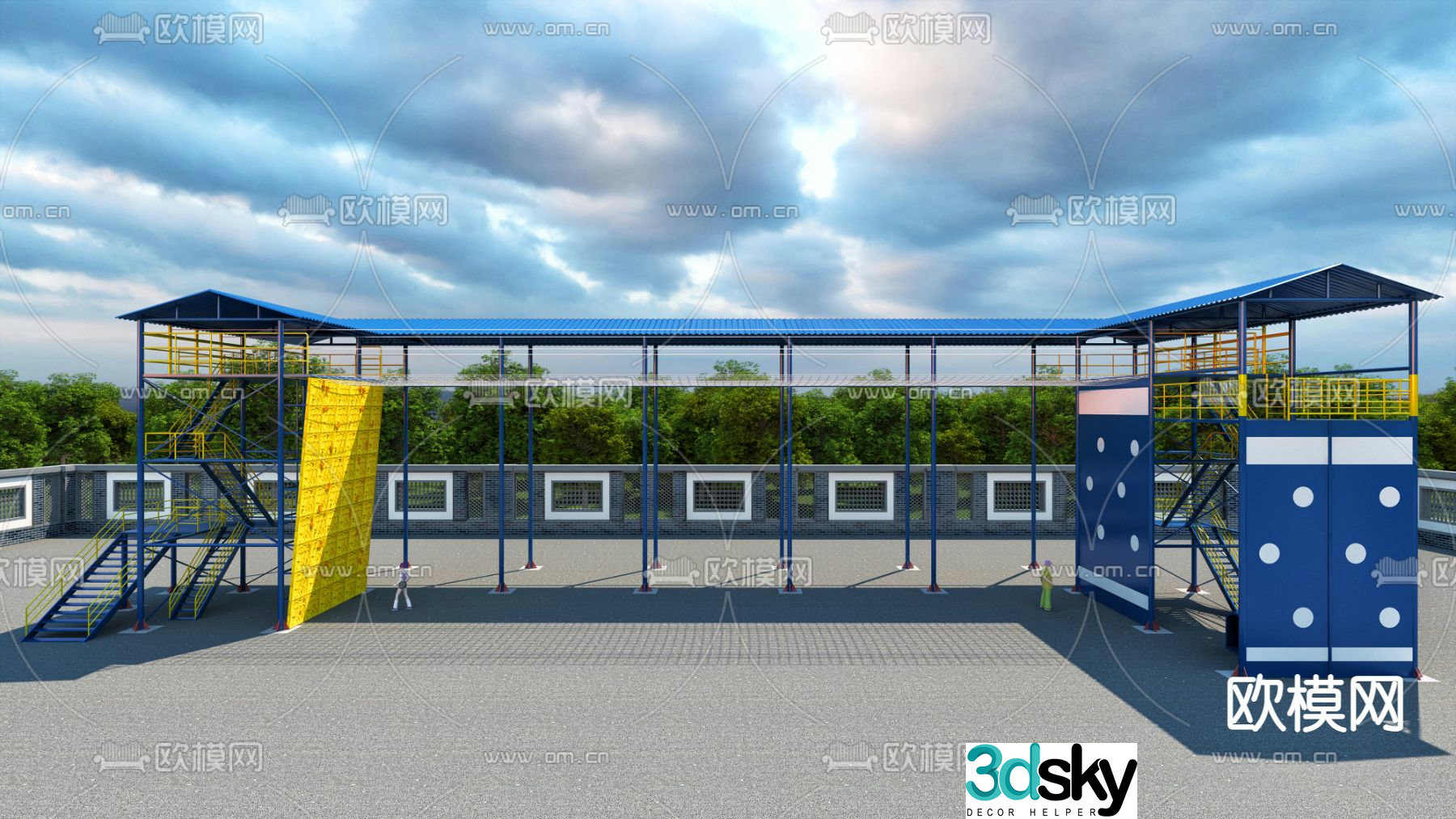 Steel structure training tower 3D model